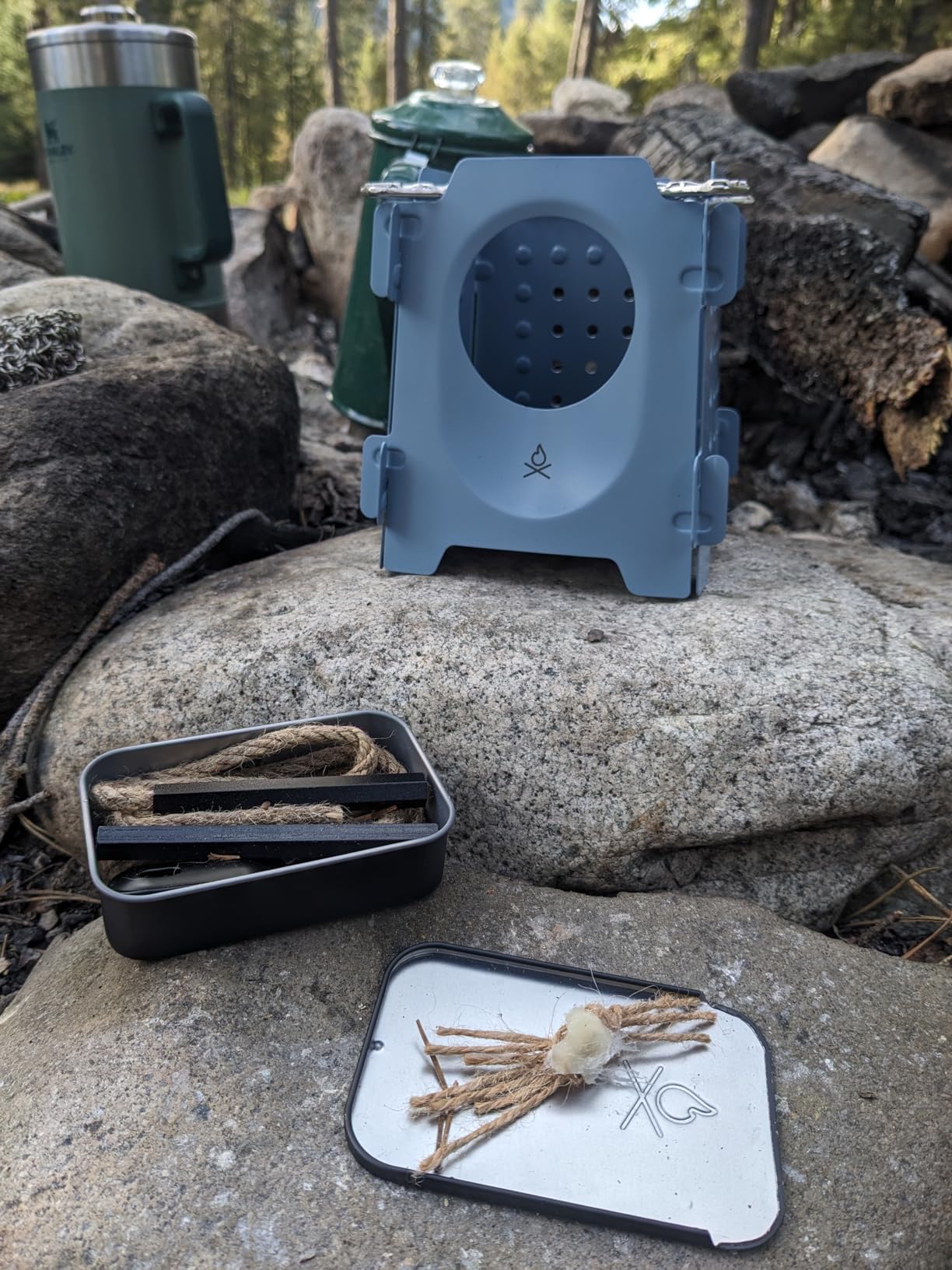 Überleben | Stöker Wood Burning Camping Stove - 18oz Flatpack Stainless Steel Wood Stove for Backpacking, Hiking & Outdoor Cooking - Portable, Folding Camping Essentials (Carbon Black) customer photo 2