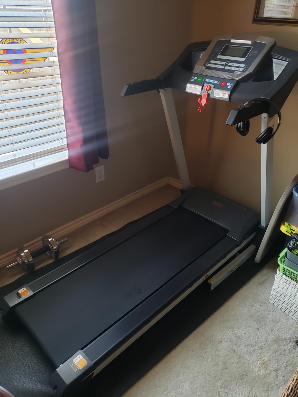 Sunny Health & Fitness Fully Assembled OneClick-Fold 20 inch Smart Treadmill with Auto Incline & SunnyFit App customer photo 2