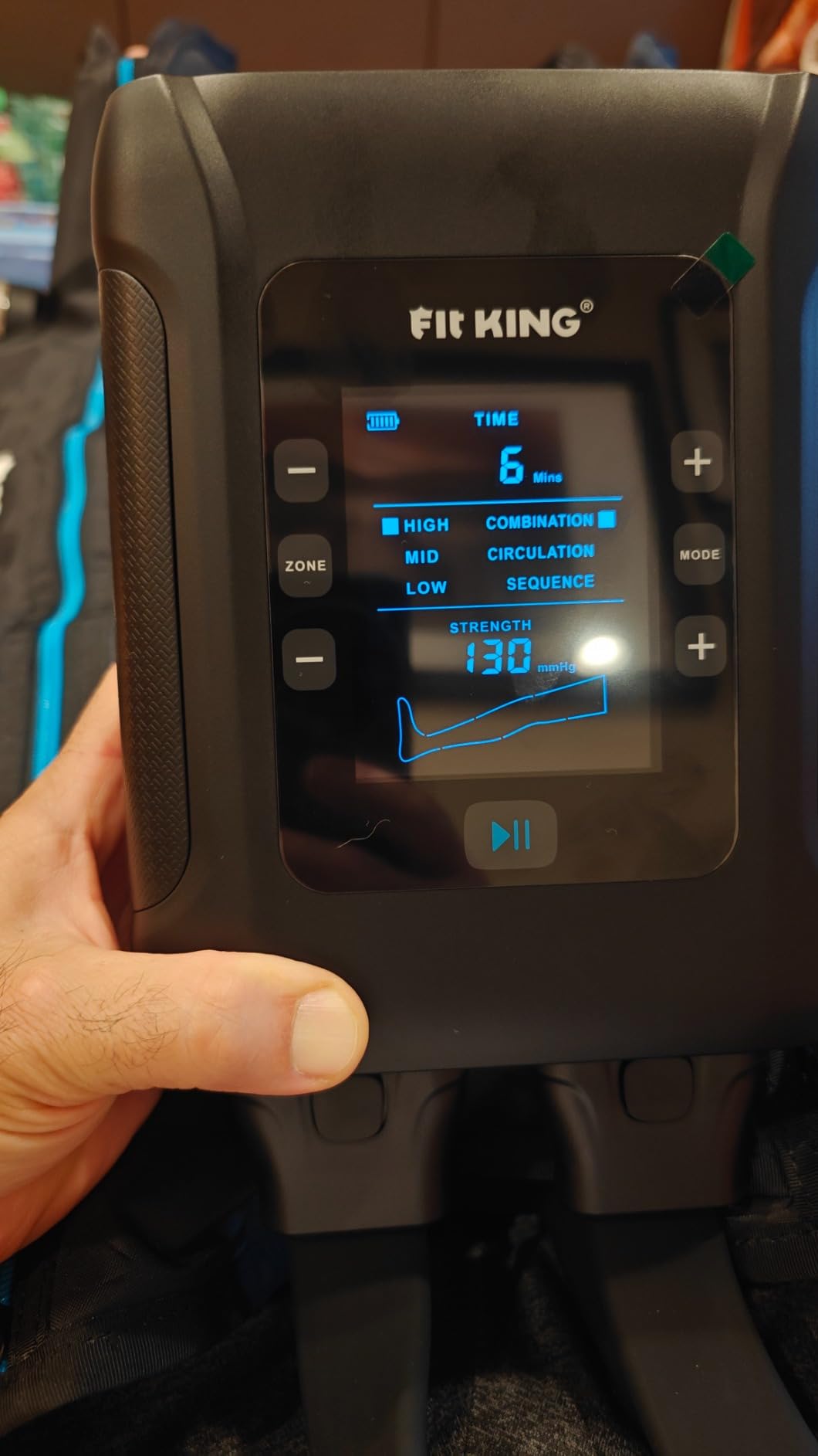 FIT KING Professional Air Compression Leg Recovery System, Cordless Rechargeable Leg Compression Massager Boots for Fast Recovery & Improved Circulation customer photo 2