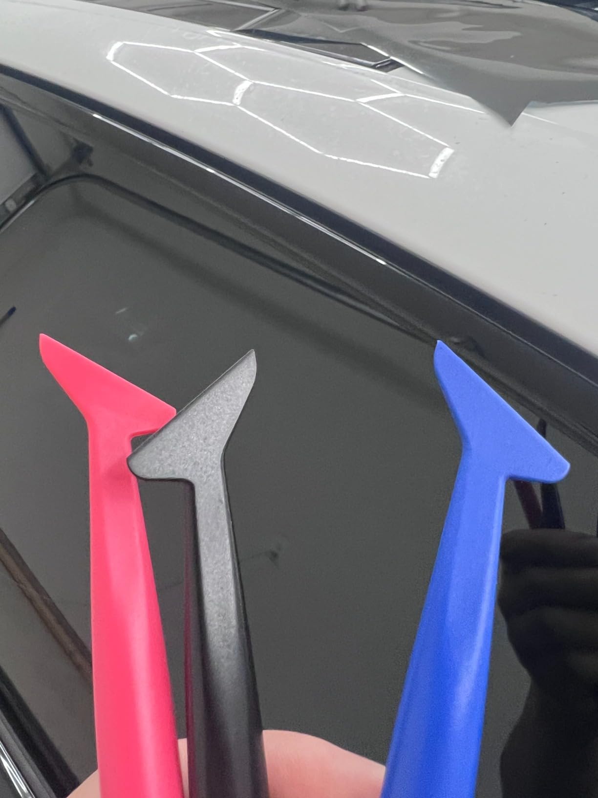 3PCS Car Micro Squeegee Curves Slot Tint Tool Set, Auto Vinyl Wrap Tool Kit, 3 in 1 Flexible Vinyl Applicator Tool with Different Hardness for Car Wrapping, Window Tinting customer photo 2