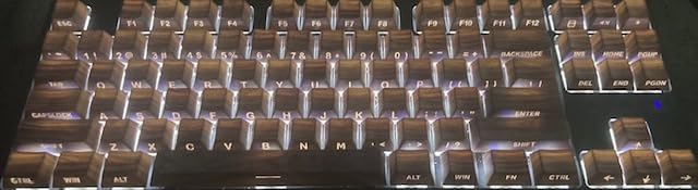 XVX PBT Keycaps - Side Print Shine Through Custom Keycaps 60 65 75 100 Percent, Retro Dye Sub & Double Shot Key caps Set 126 Keys, Cherry Profile for Mechanical Keyboard, Walnut Textures customer photo 2