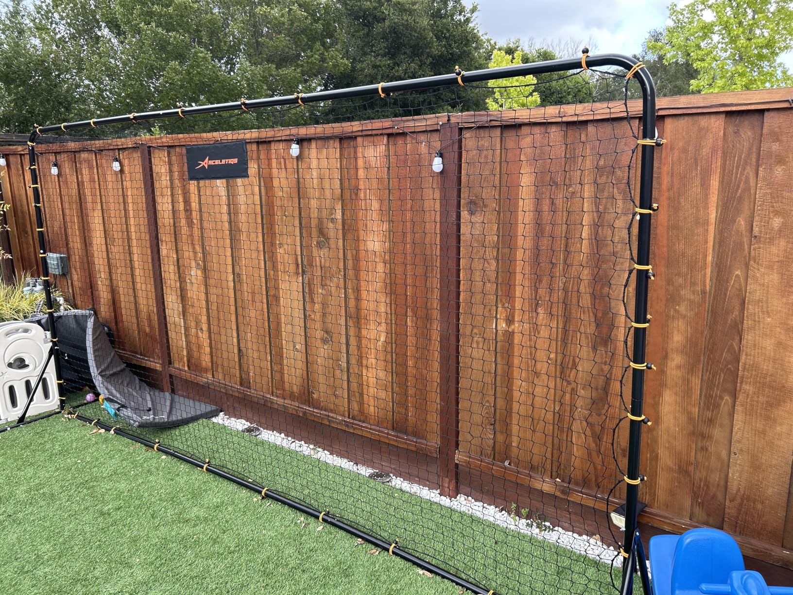 Soccer Rebounder Net 6x12 Feet Practice Soccer Training Equipment | Portable, Easy Assembly, Steel Frame | Perfect for Practicing Backyard Volley, Solo Training,Kickback, Passing, Pitchback customer photo 1