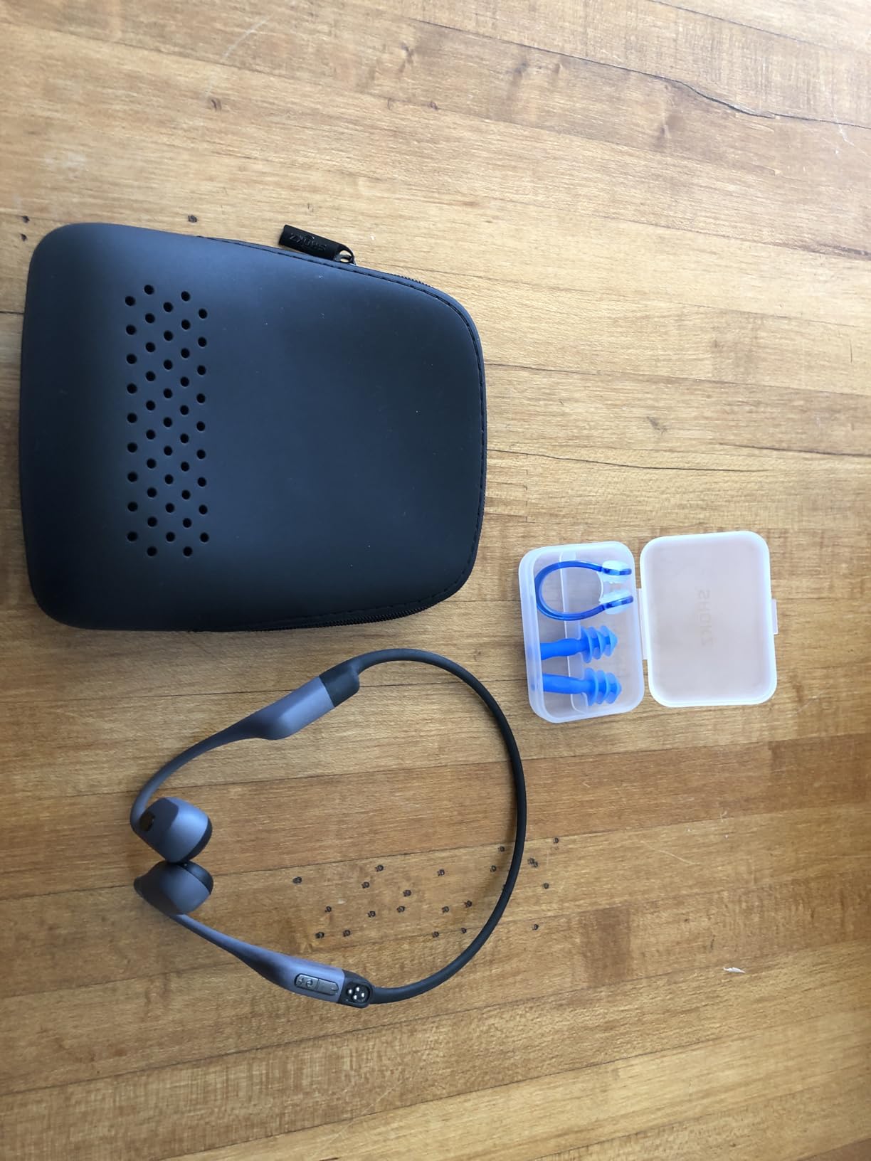 SHOKZ OpenSwim Pro - Open-Ear Bluetooth & MP3 Bone Conduction Sport Headphones, Swimming Headphones, IP68 Waterproof, Grey customer photo 1