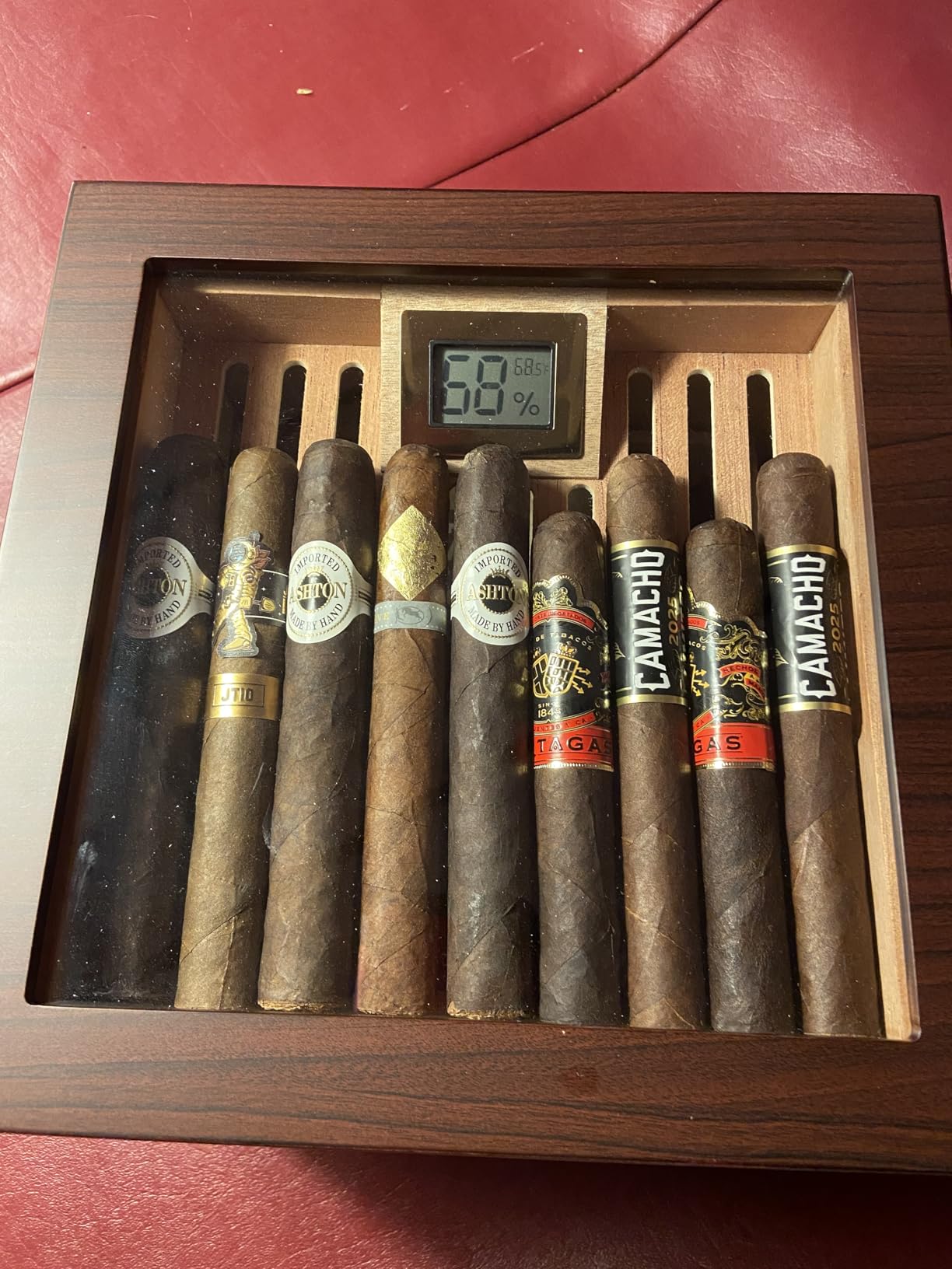 Flauno Cigar Humidor with Air Circulation System, Hold 40 Rubustos, Thicker Spanish Cedar, Accurate Digital Hygrometer, Drawer, Humidifier, Divider, Lock, Gift for Cigar Lovers customer photo 2