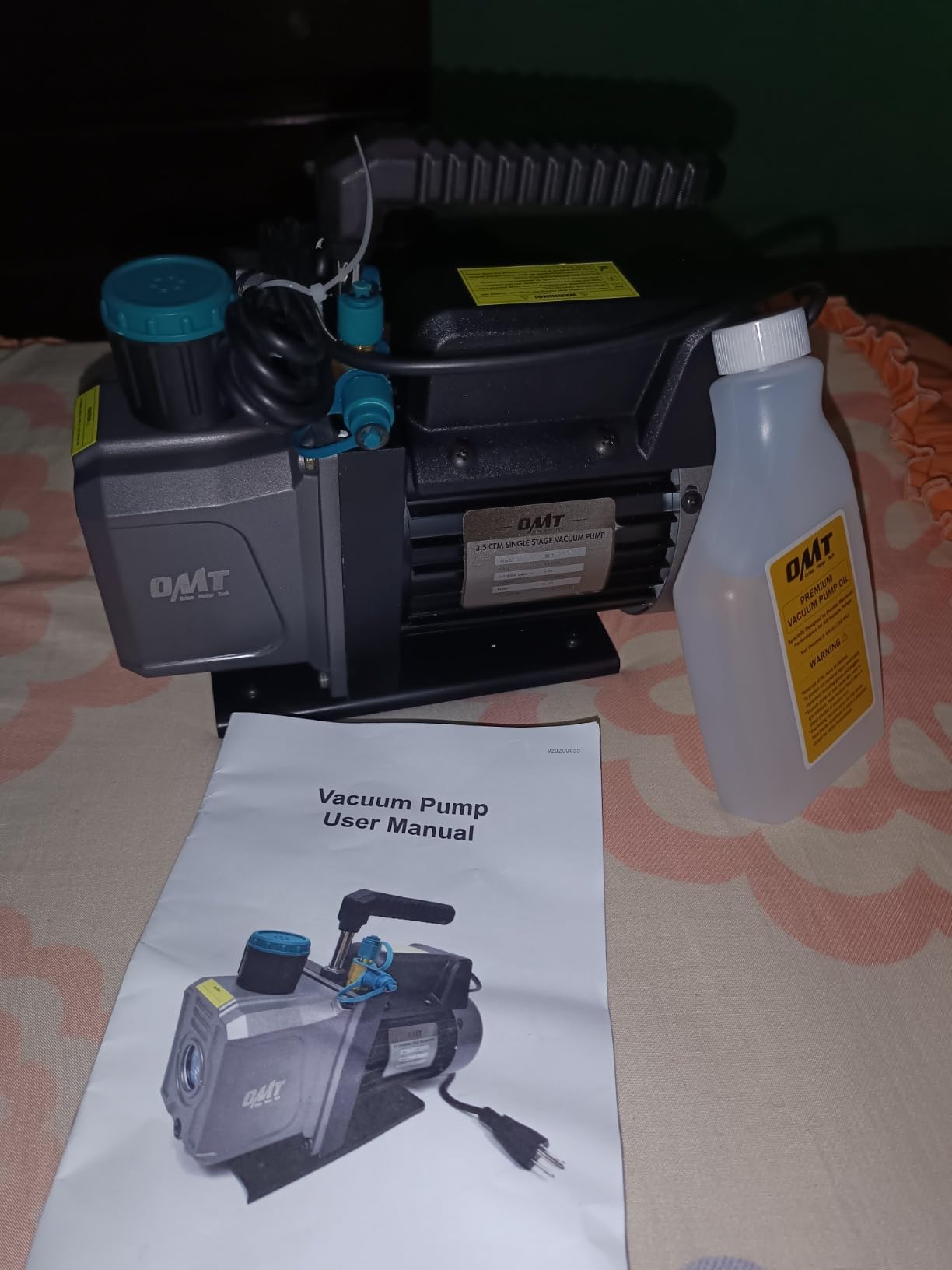 Orion Motor Tech Vacuum Pump, 3.5 CFM HVAC Single Stage Vacuum Pump customer photo 1