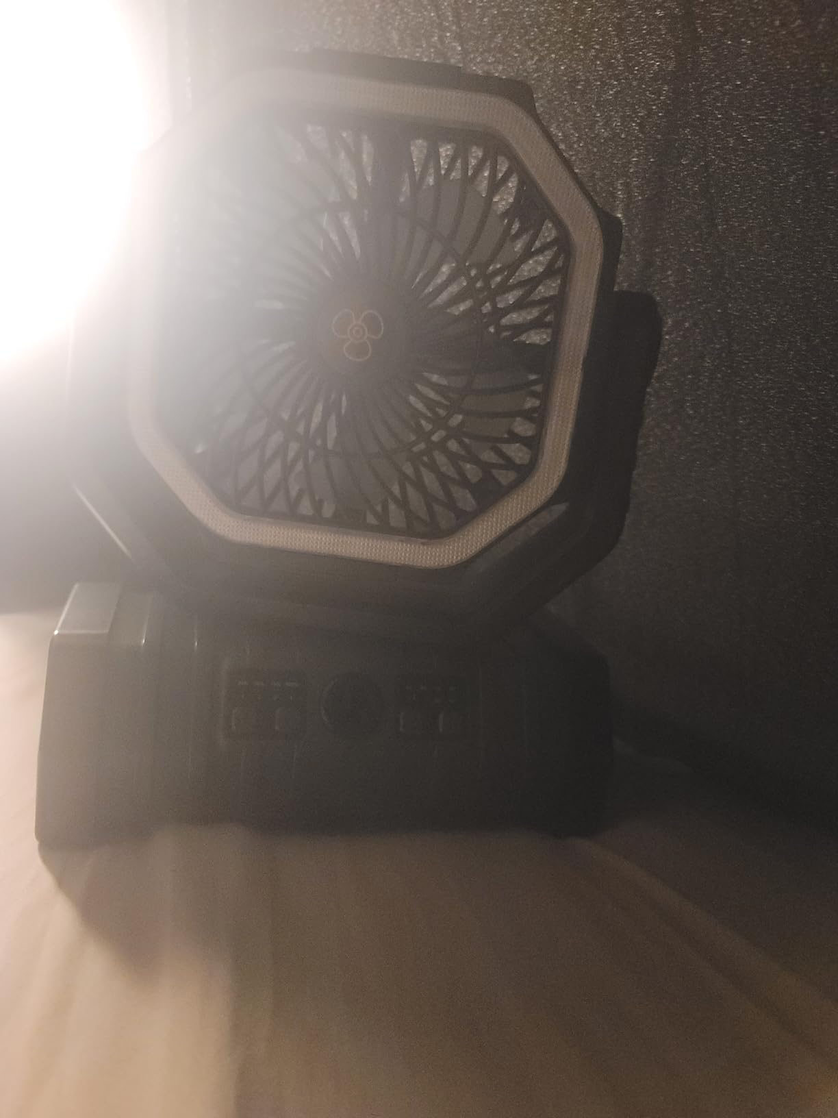 Camping Fan - 20000mAh Battery Powered Fan Rechargeable with LED Lantern - Portable Outdoor Tent Fans with Hanging Hook 4 Speeds Wind Remote Control, Black and Orange customer photo 2