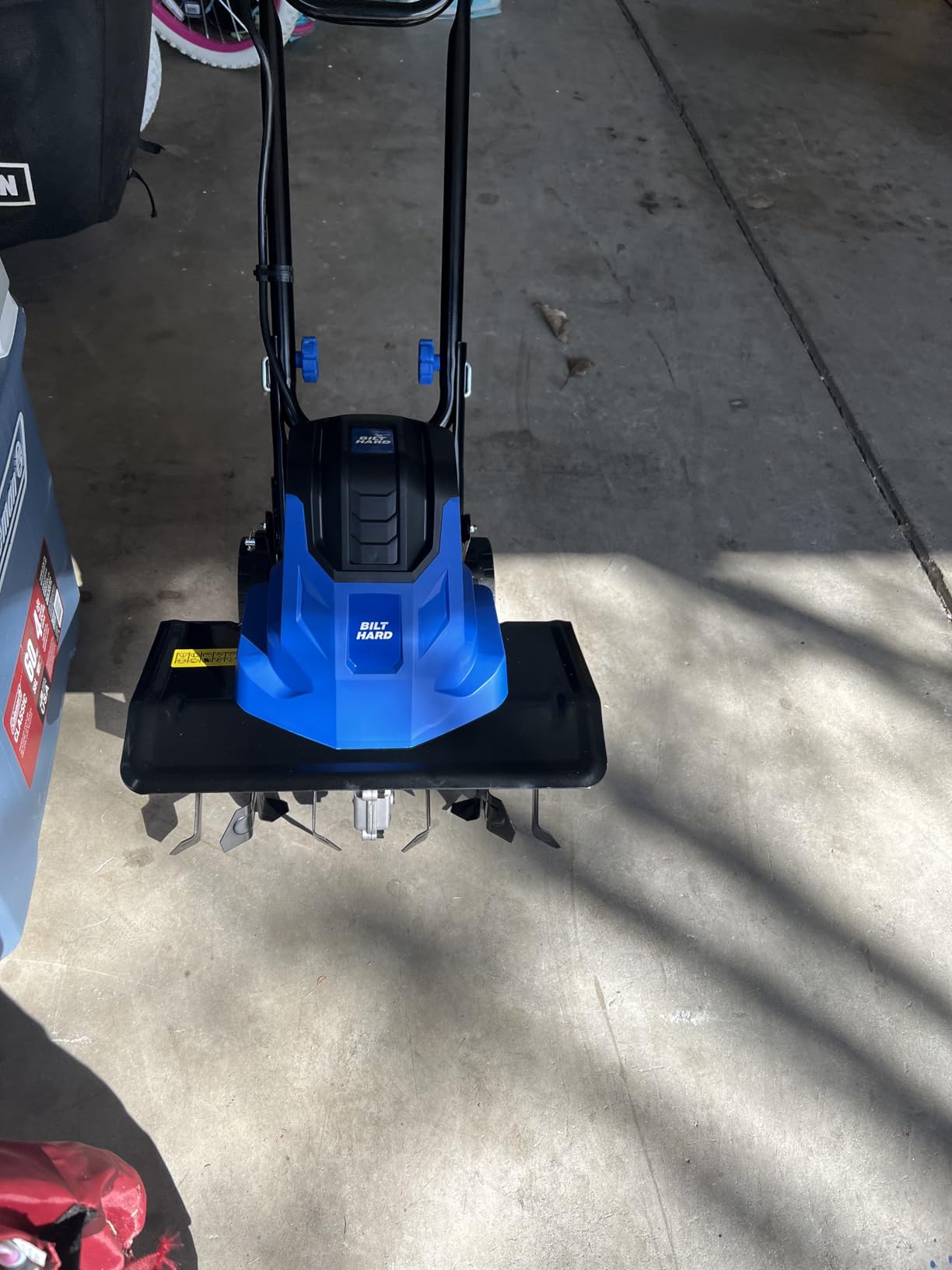 BILT HARD Electric Tiller Cultivator 14 inch, 10 Amp 4 Steel Tines Corded Tiller for Gardening with Foldable Handle, Portable Garden Rototiller with Adjustable Wheels customer photo 1