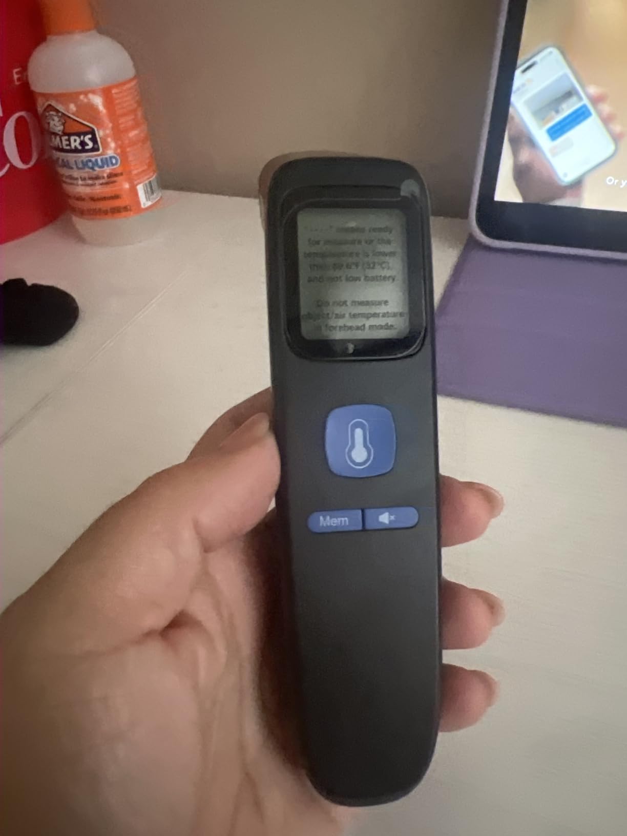 No-Touch Forehead Thermometer for Adults, Infrared Digital Baby Thermometer for Kids, Accurate Reading with Large Display, Mute Mode, Memory Recall, Fever Alarm customer photo 2