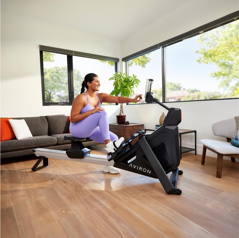 Aviron StrongGo Rowing Machine - Compatible with iPad-Dual Air & Magnetic Resistance Up to 100 lbs | Game-Based Workouts, Compact Storage Design customer photo 2