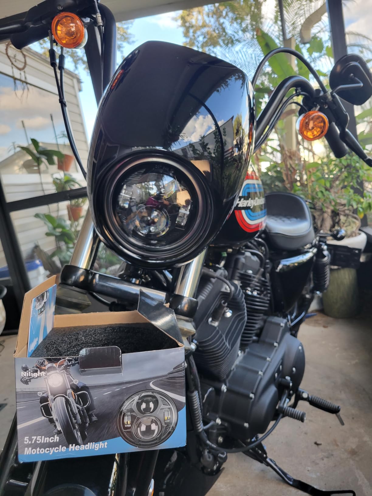 Nilight 7 Inch Motorcycle LED Headlight 4.5 Inch Fog Lights Auxiliary DOT Kit Compatible with Harley Davidson Electra Street Glide Fat Boy Road King Heritage Softail CVO, Black customer photo 2