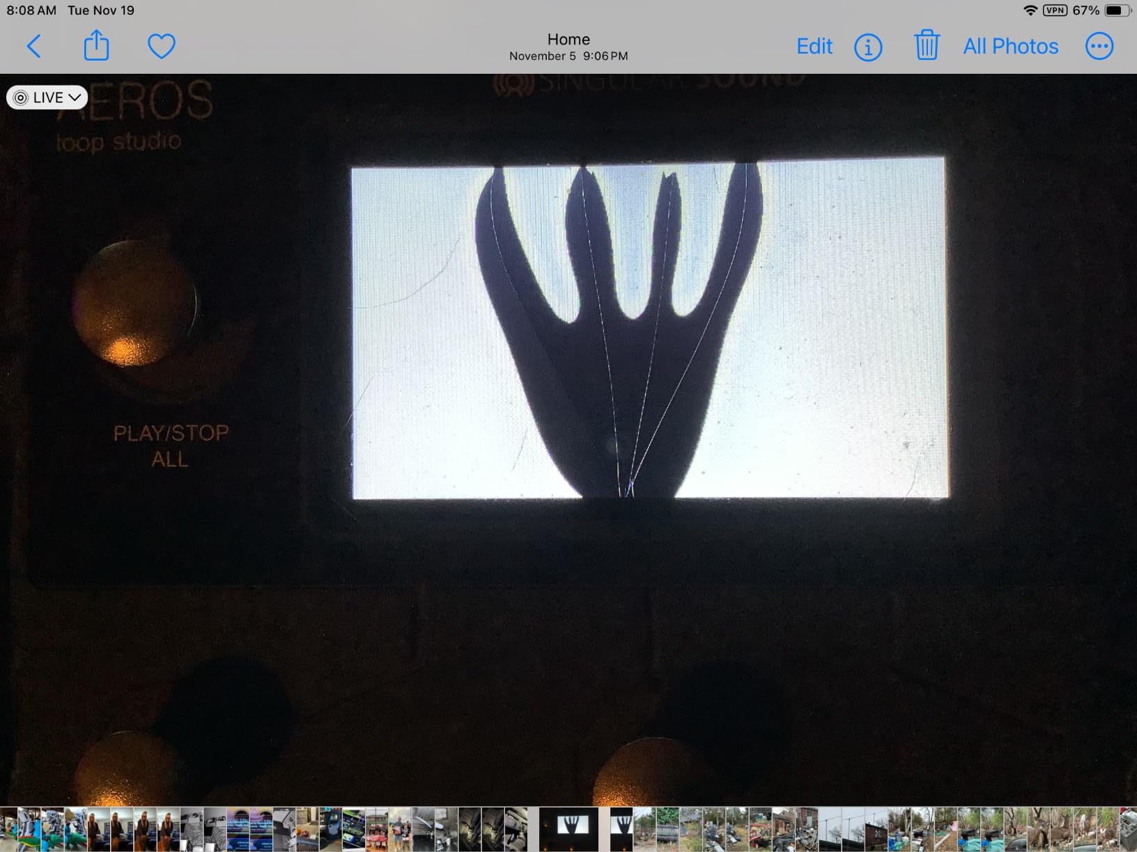 Singular Sound Aeros Loop Studio - 6 Track, Stereo Looper Pedal with Touch Screen and Hands Free Mixing customer photo 1