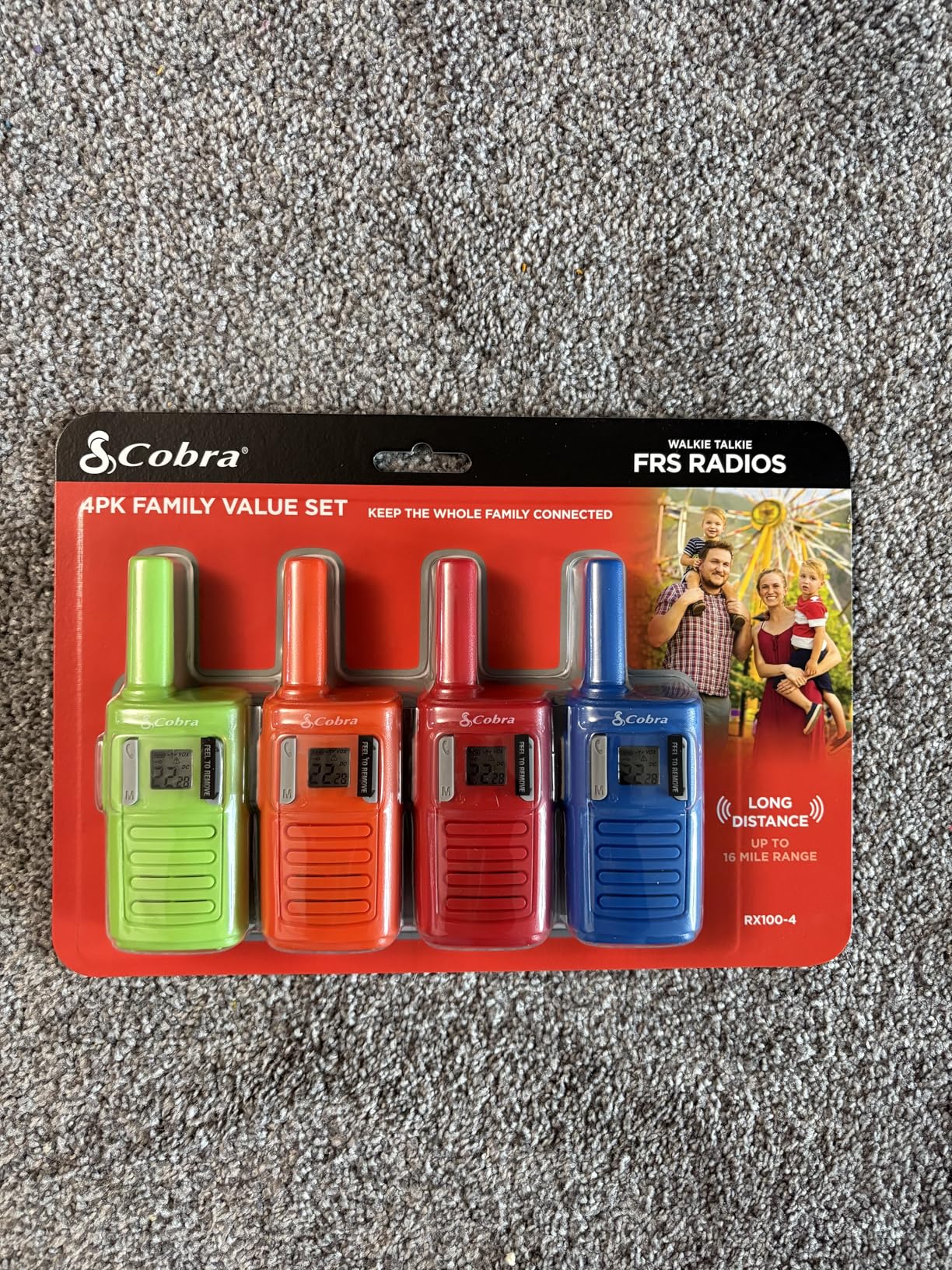 Cobra RX100 16-Mile Range Family Walkie Talkies (4-Pack) - 16-Mile-Long Range, Kid-Friendly Communication, 22 Channels, NOAA Weather Alerts, Call Alerts customer photo 2