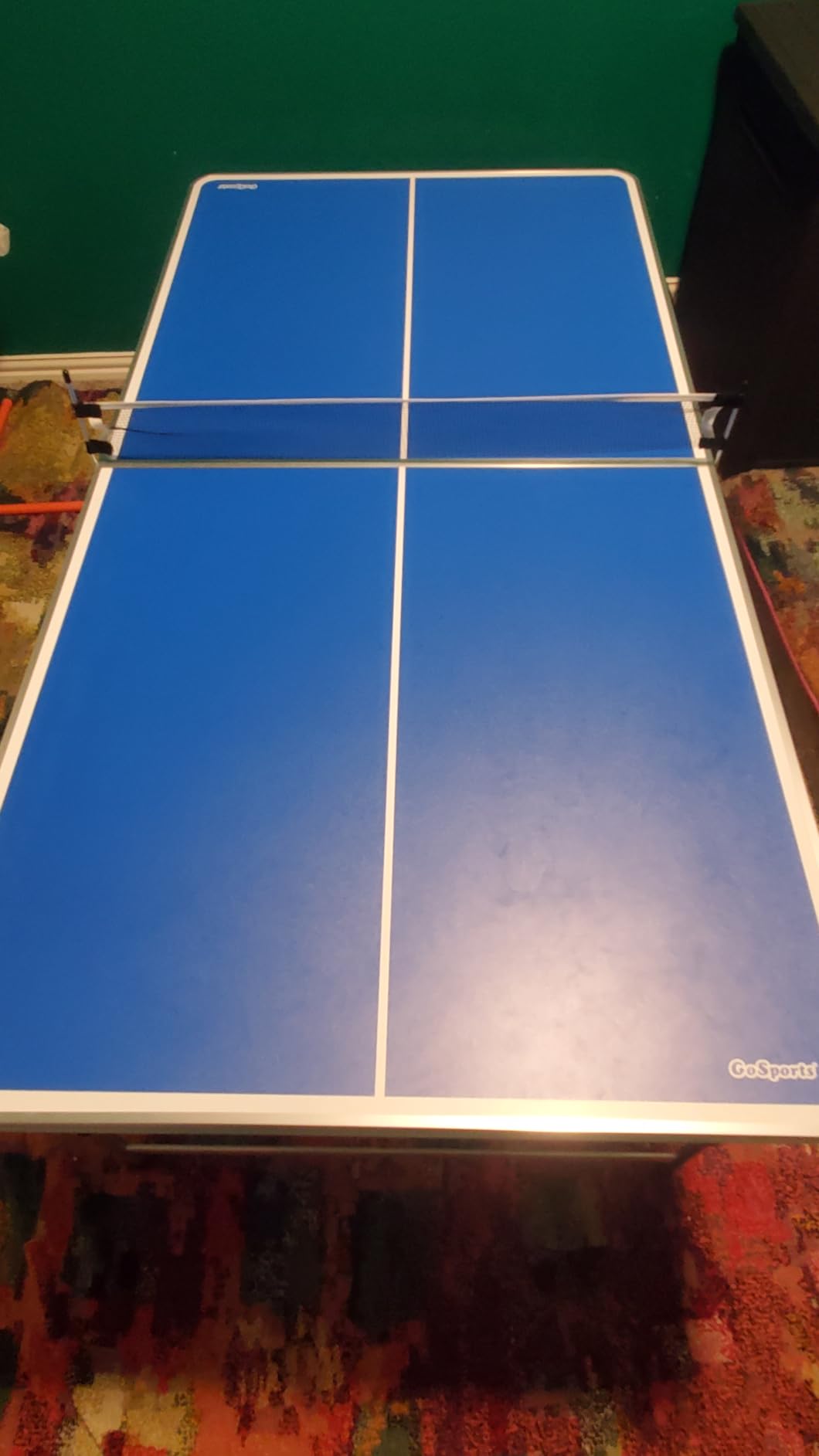 GoSports 6 x 3 ft Mid-Size Table Tennis Table Set with Adjustable Height - Green or Blue customer photo 2