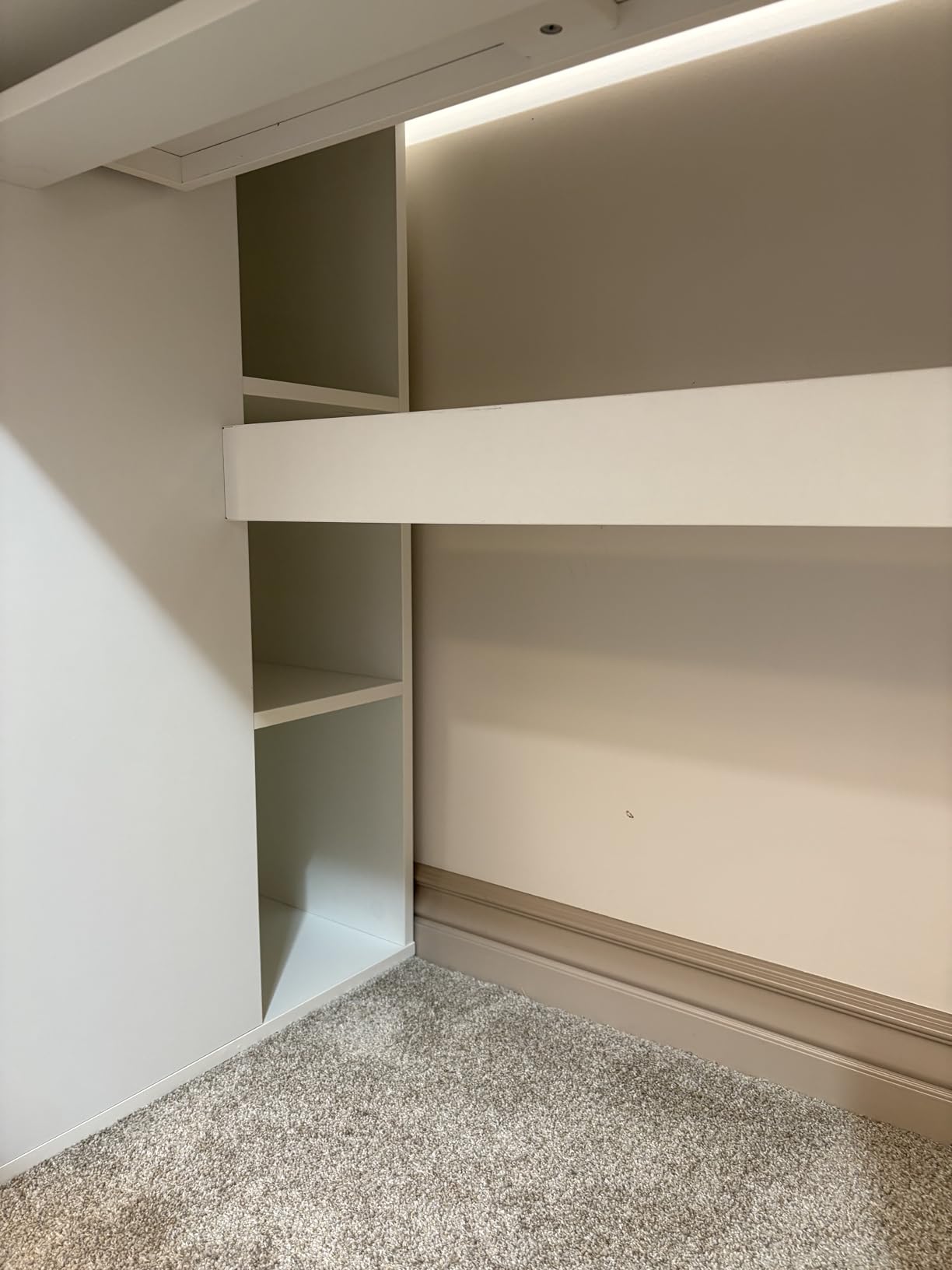 Giantex Craft Table with Storage, 53'' Artwork Sewing Table with 14 Cube Storage Shelves, Large Drawer, Cabinet with 2 Shelves, 36'' Counter Height Sewing Workstation White Drafting Writing Desk customer photo 2