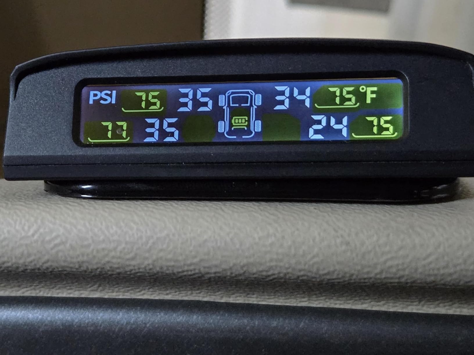 Tymate TM2 RV Tire Pressure Monitoring System, Tire Pressure Monitor with Solar Charge, TPMS with 4 Sensors(Max. 10) & 6 Alarm Modes, New Updated w/Color LCD Display, 0-87PSI for RV/Trailer/Truck/SUV customer photo 2