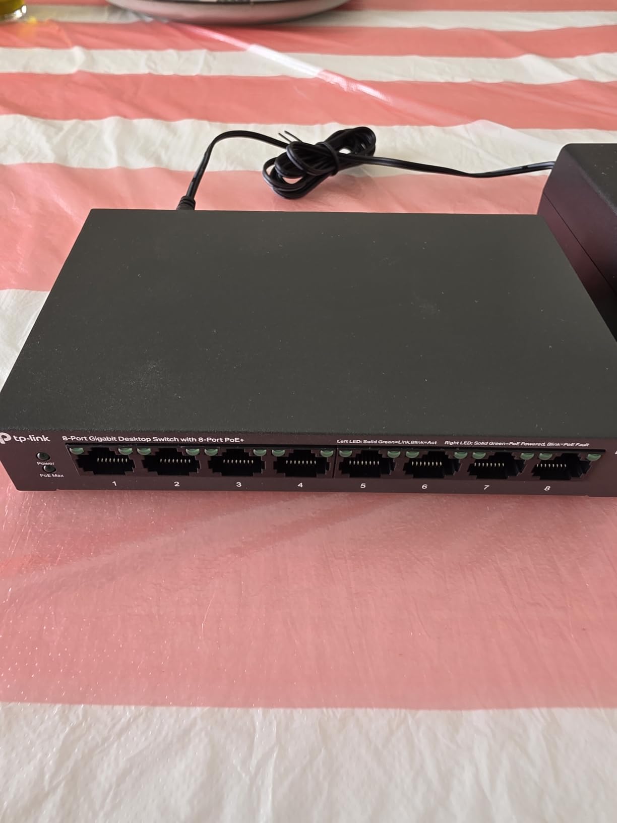 TP-Link LS108GP | 8 Port PoE Gigabit Ethernet Switch | 8 PoE+ Port @ 62W | Plug & Play | Extend Mode | PoE Auto Recovery | Desktop/Wall Mount | Silent Operation customer photo 1