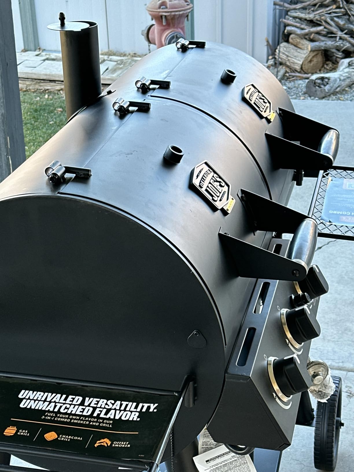 Oklahoma Joe's Canyon Combo Dual Fuel 3-Burner Propane Gas and Charcoal Smoker and Grill with 1031 sq. in. Cooking Area in Black - Grill Smoker Combo customer photo 1