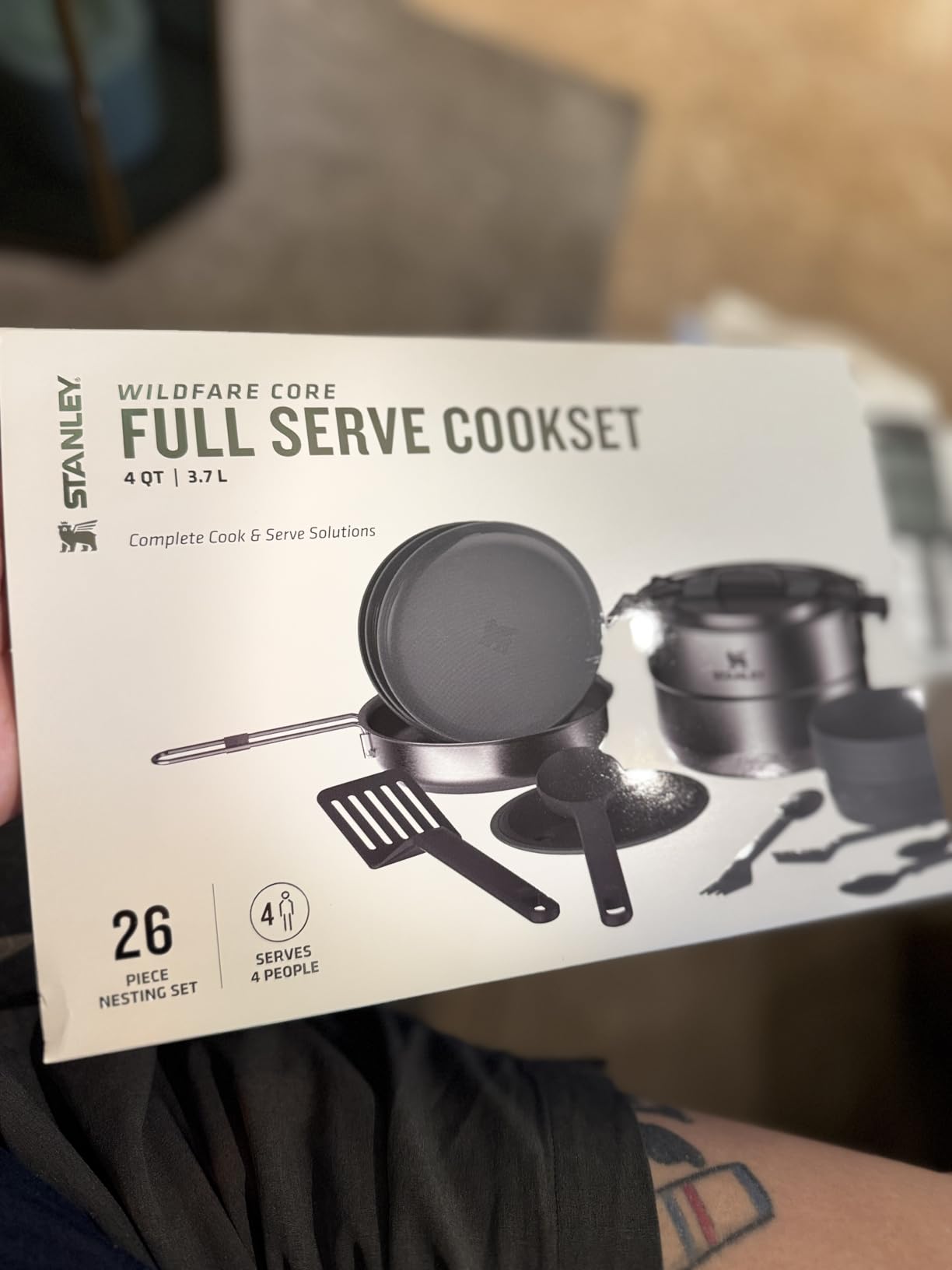 Stanley Wildfare Core 26-Piece Complete Camp Kitchen Cook Set | 4 qt Pot with Lid, 8in Fry Pan | 4 Table Settings, Plates, Bowls, Utensils | Camping Essentials for Your Camp Kitchen | BPA-Free customer photo 2