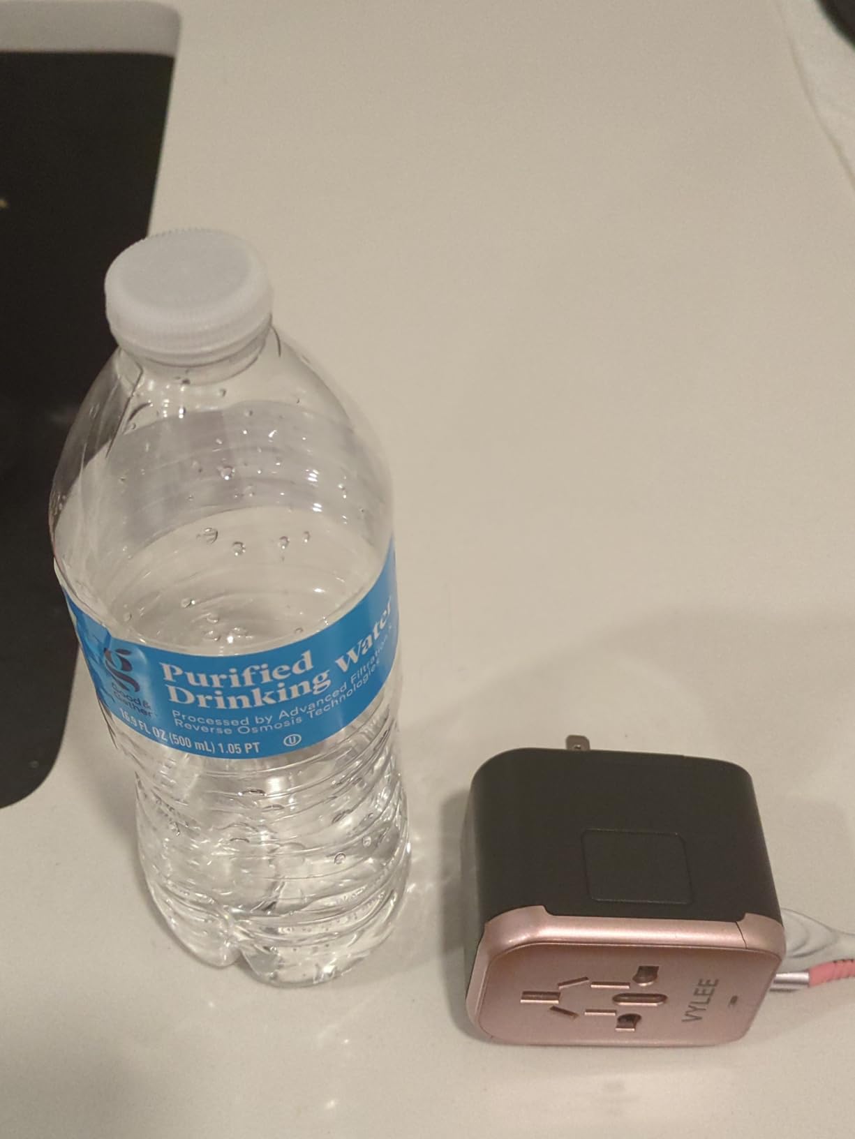 Universal Travel Adapter, VYLEE 5 in 1 International Power Adapter, 3.5A 2xUSB-A and 2xUSB C Wall Charger, Worldwide Travel Essentials Plug for Europe USA UK AUS Asia (Black Grey) customer photo 1