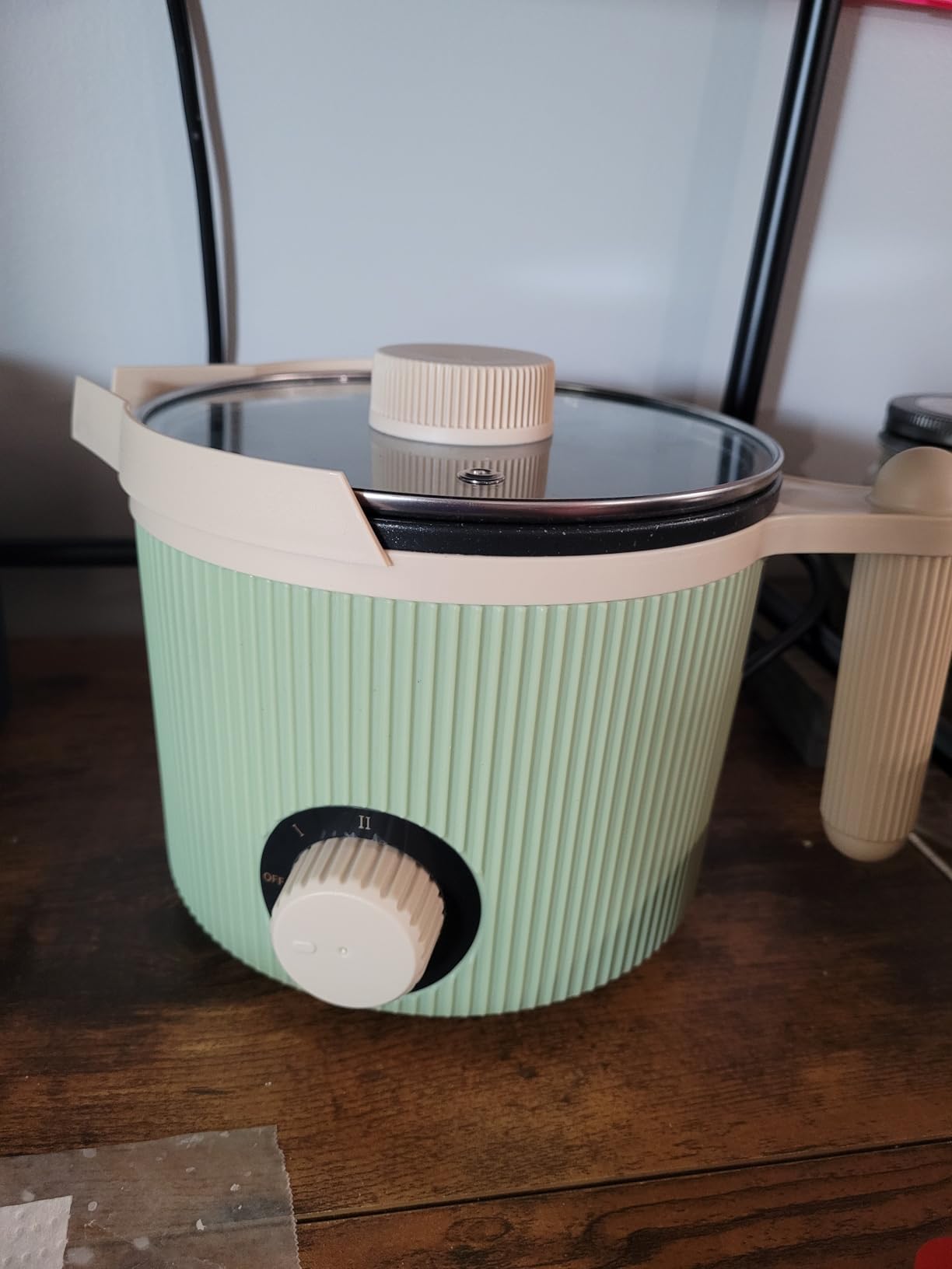 TOAUTO 3Lbs Green Wax Melting Pot Handheld Candle Melting Pot with Two Power Adjustment Easy Pouring Spout Non-Stick Coating for Candle DIY Hobbyist customer photo 2