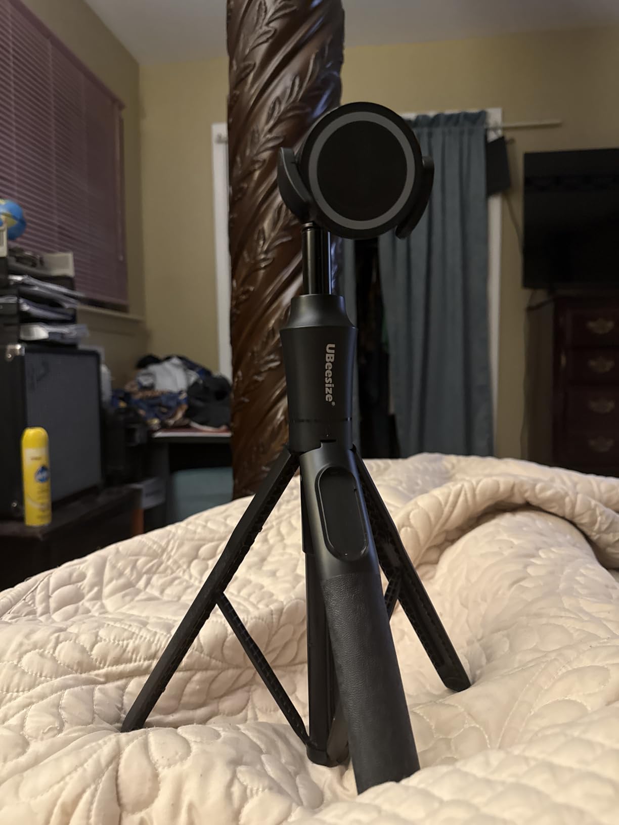 UBeesize 72'' Magnetic Tripod for iPhone with Remote, Extendable Cell Phone Tripod Stand, Compatible with MagSafe, Selfie Stick Tripod for iPhone 15 14 13 12 11 Series and Android Phones customer photo 2