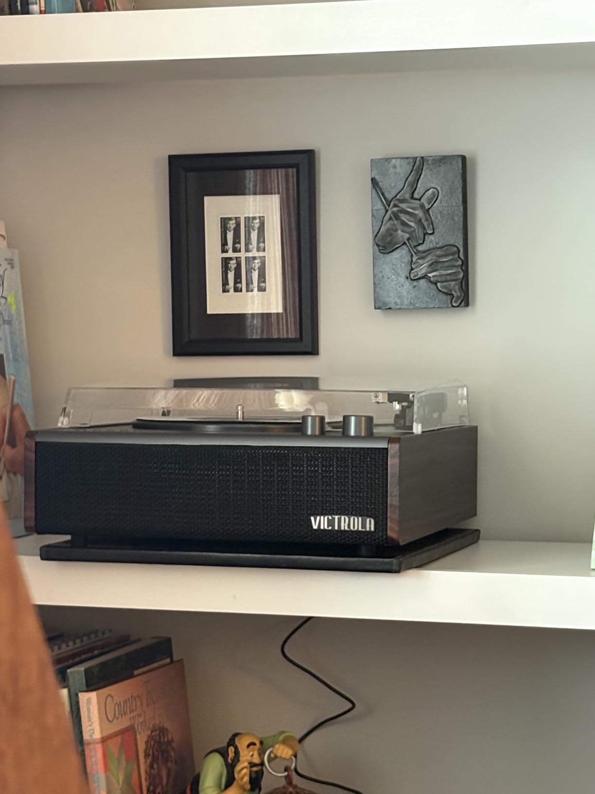 Victrola Eastwood II Record Player with Speakers - Bluetooth 5.1 and Vinyl Stream Technology, Vintage Style 3-Speed Vinyl Player, Audio Technica AT-3600LA Cartridge (Oak) customer photo 2