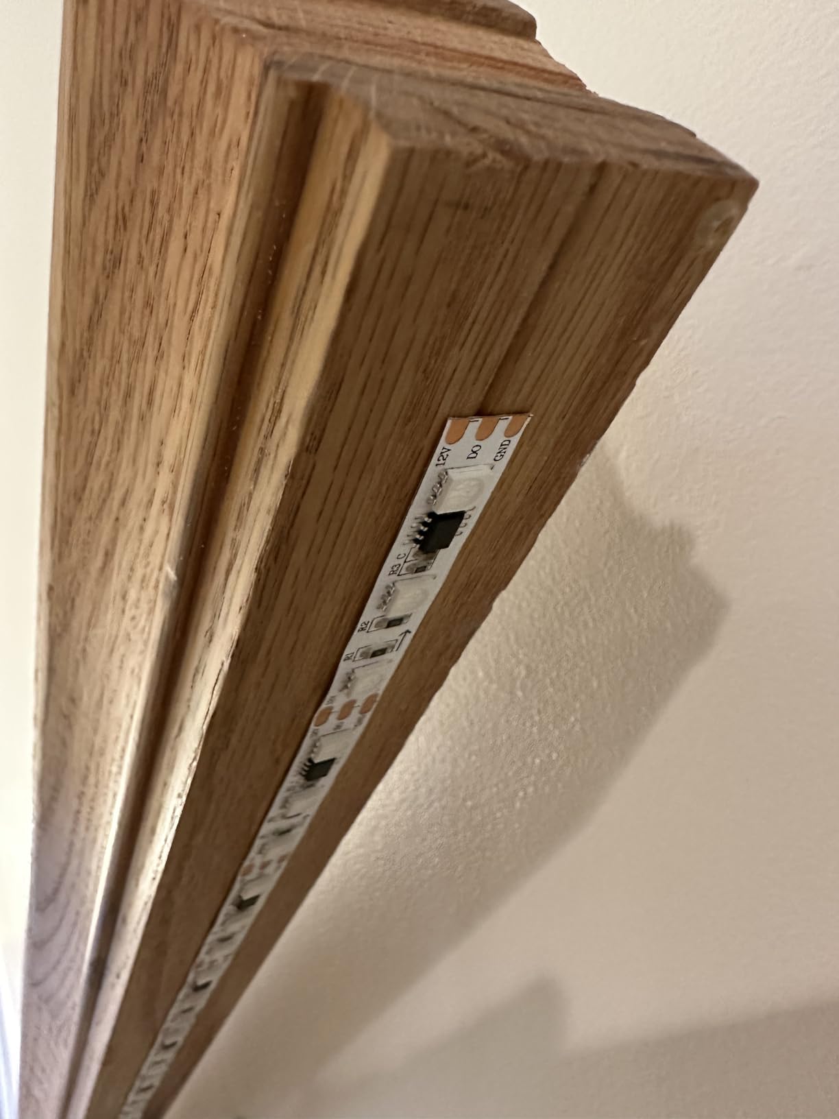 Motion Sensor with Daylight Sensor LED Stair Light Kit KMG-45, 16.4FT Warm White 3000K Cuttable LED Strip Light for Indoor Handrail Stair Lights customer photo 1