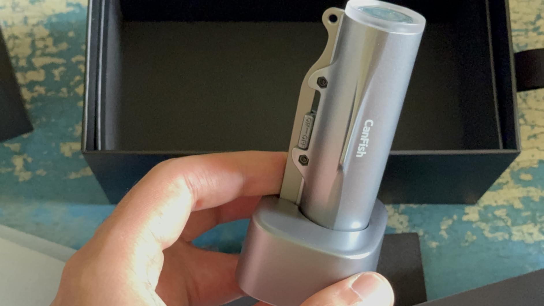 CanFish Fishing CamX Fishing Finders Camera,Lure Action Camera HD 1080P &136°Ultra-Wide-Angle,656FT ROV Waterproof/Motion Sensing/Segmented Intelligent Recording/Wireless Charge/App Compatible (Grey) customer photo 2