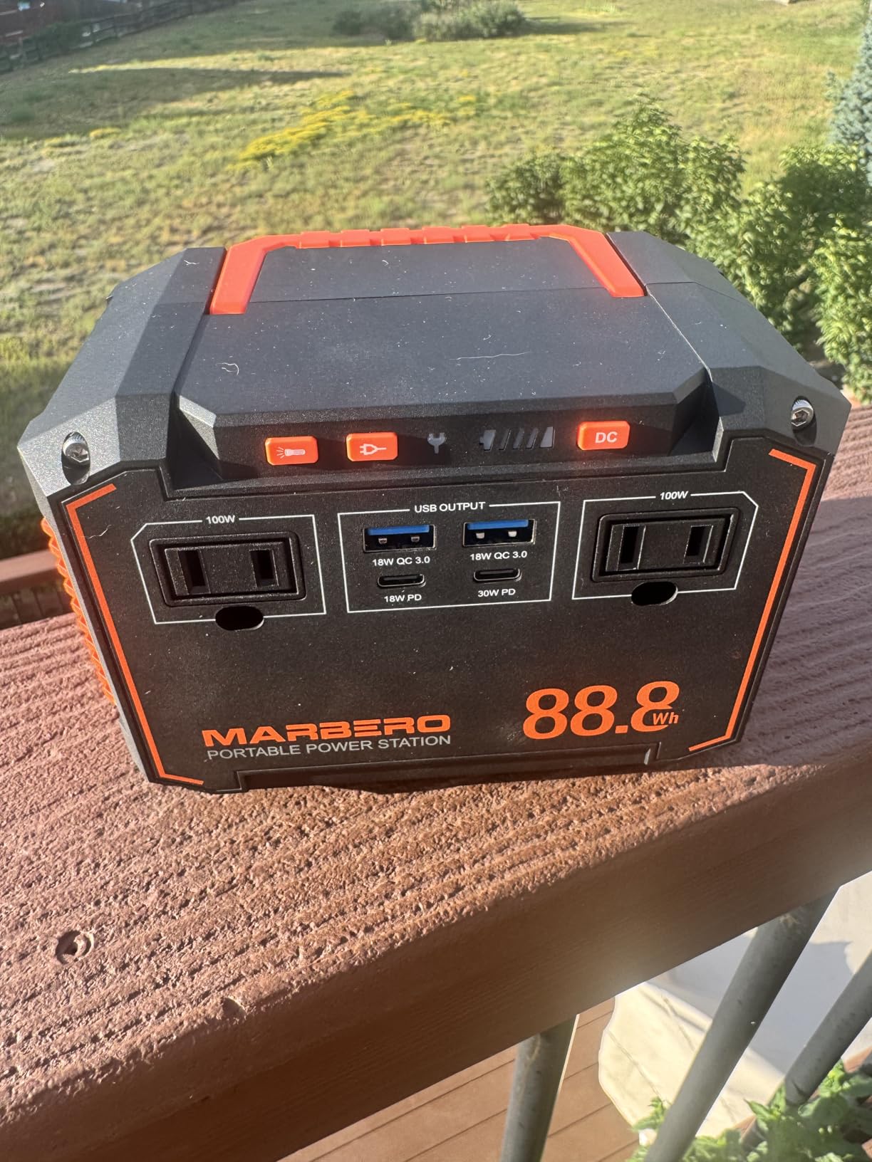 MARBERO 88.8Wh Portable Power Station Backup Lithium Battery Solar Generator 150W Max AC & 30W USB-C Output for Camping Hiking RV Off-Grid Living CPAP Home Outage Emergency customer photo 1