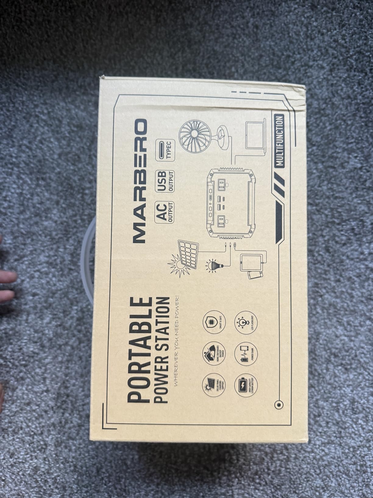 MARBERO 88.8Wh Portable Power Station Backup Lithium Battery Solar Generator 150W Max AC & 30W USB-C Output for Camping Hiking RV Off-Grid Living CPAP Home Outage Emergency customer photo 2