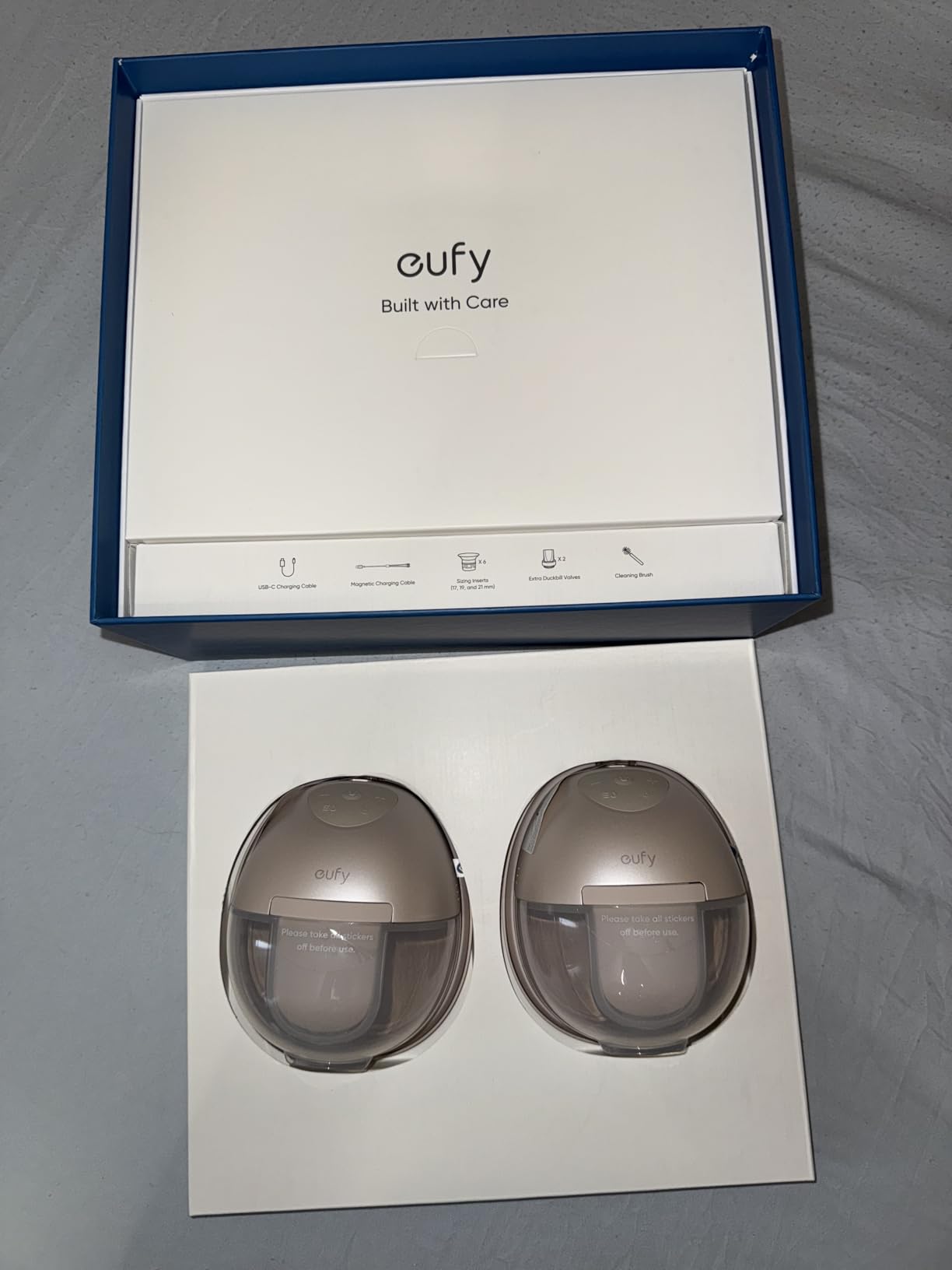 eufy Security Heated Wearable Breast Pump S1 Pro, Slim Hands-Free with Industry-Leading HeatFlow Tech, Wireless Charging Case, App-Controlled OptiRhythm, Hospital-Grade Suction, in-Bra Use customer photo 1
