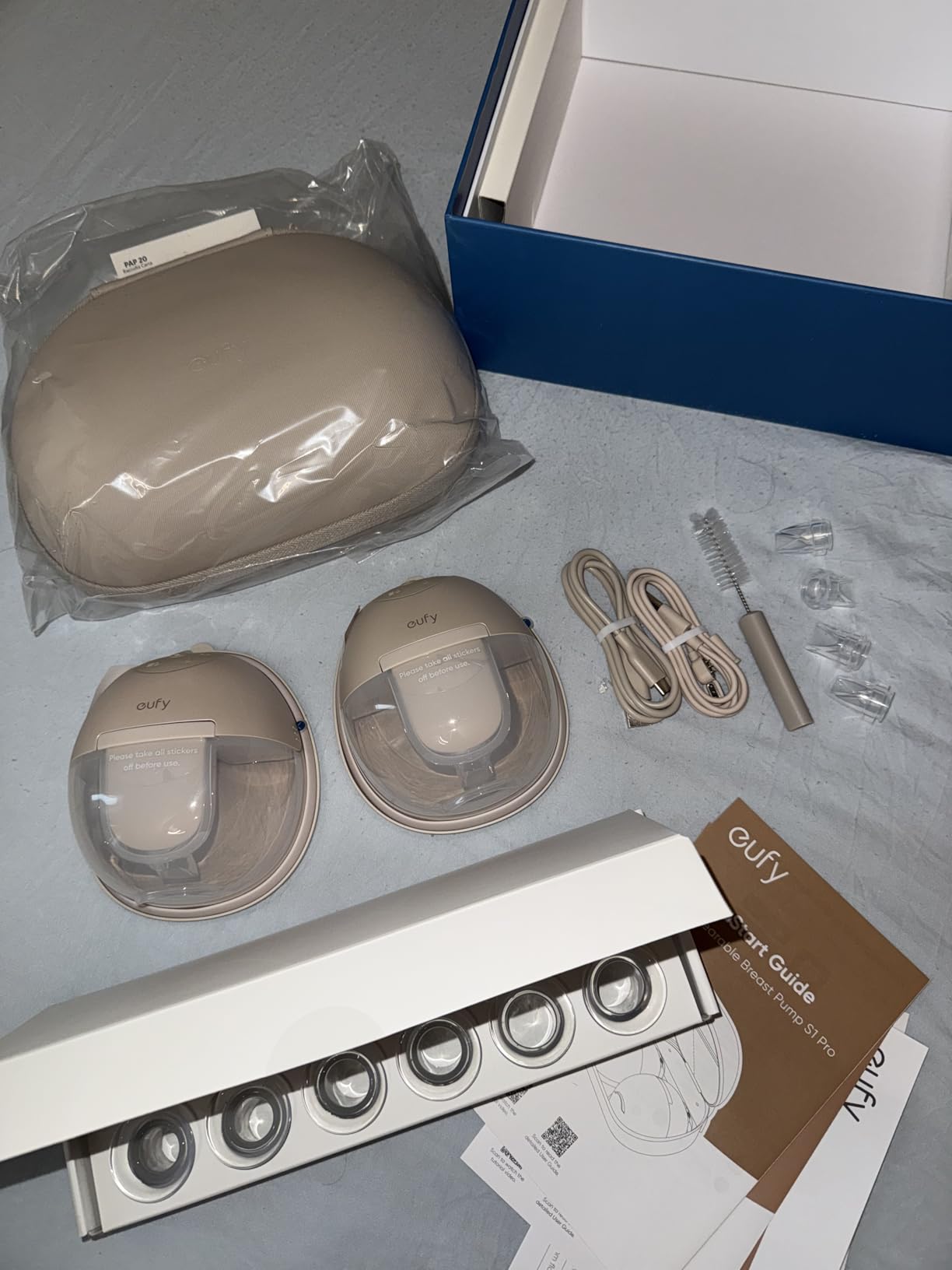eufy Security Heated Wearable Breast Pump S1 Pro, Slim Hands-Free with Industry-Leading HeatFlow Tech, Wireless Charging Case, App-Controlled OptiRhythm, Hospital-Grade Suction, in-Bra Use customer photo 2