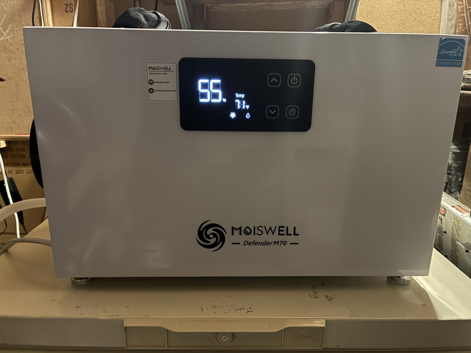 145 Pints Commercial Dehumidifier for Crawl Space, Energy Star Certified Dehumidifier with Drain Hose Compact for Large Basement Industrial Water Damage customer photo 2