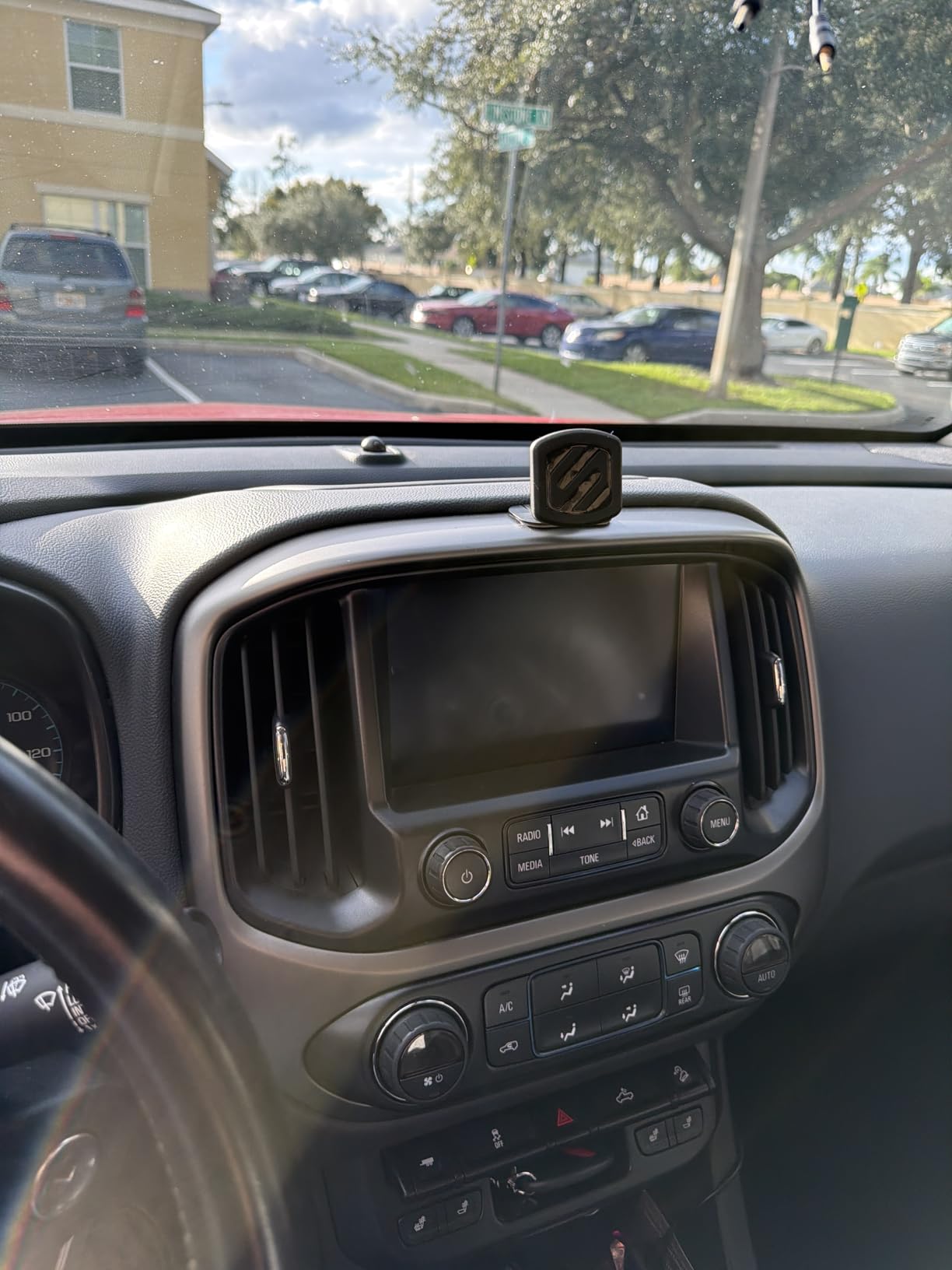 Scosche Magnetic Phone Holder for Car Dashboard with Extra Strong Magnet, Thick Metal Plate & 360° Rotation, Secure Cell Phone Car Mount for Large Phones Compatible with iPhone, Samsung, Not MagSafe customer photo 2