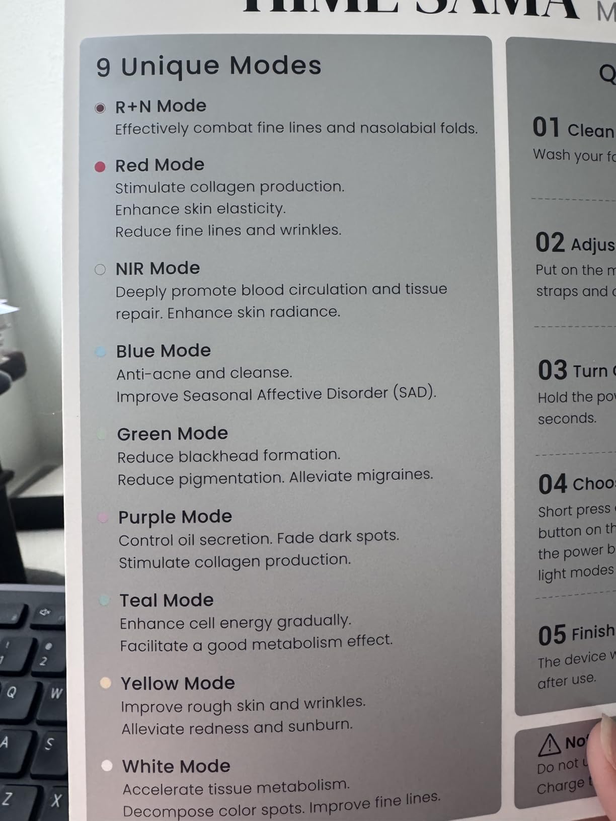 LED Face Mask, 8 Color LED Mask for Face Skin Care, FSA/HSA Eligible, Red Light Mask for Face, Infrared, Red & Blue Light Mask, Wrinkle Reduction, Wireless. (Miracle ACE RB-050) customer photo 1