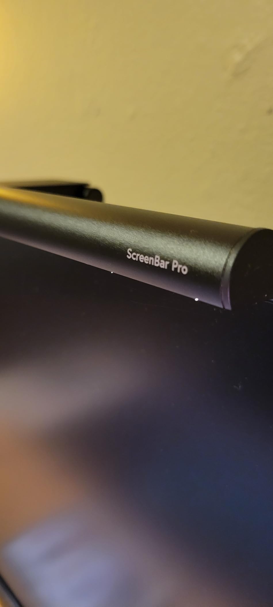 BenQ ScreenBar Pro LED Monitor Light Bar (Black) - Ultrawide Lighting, Motion Sensor, Adjustable Brightness/Color Temperature, Eye-Care USB-C Monitor lamp, No Glare, Curved Monitors, Monitor accessory customer photo 2