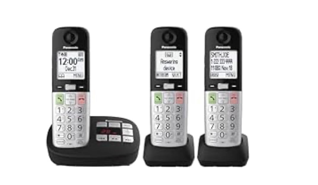 Panasonic Cordless Phone, Easy to Use with Large Display & Big Buttons, Flashing Favorites Key, Flashlight, Call Block, Volume Boost, Talking Caller ID, House Phones, 2 Cordless Handsets - KX-TGU432B customer photo 1