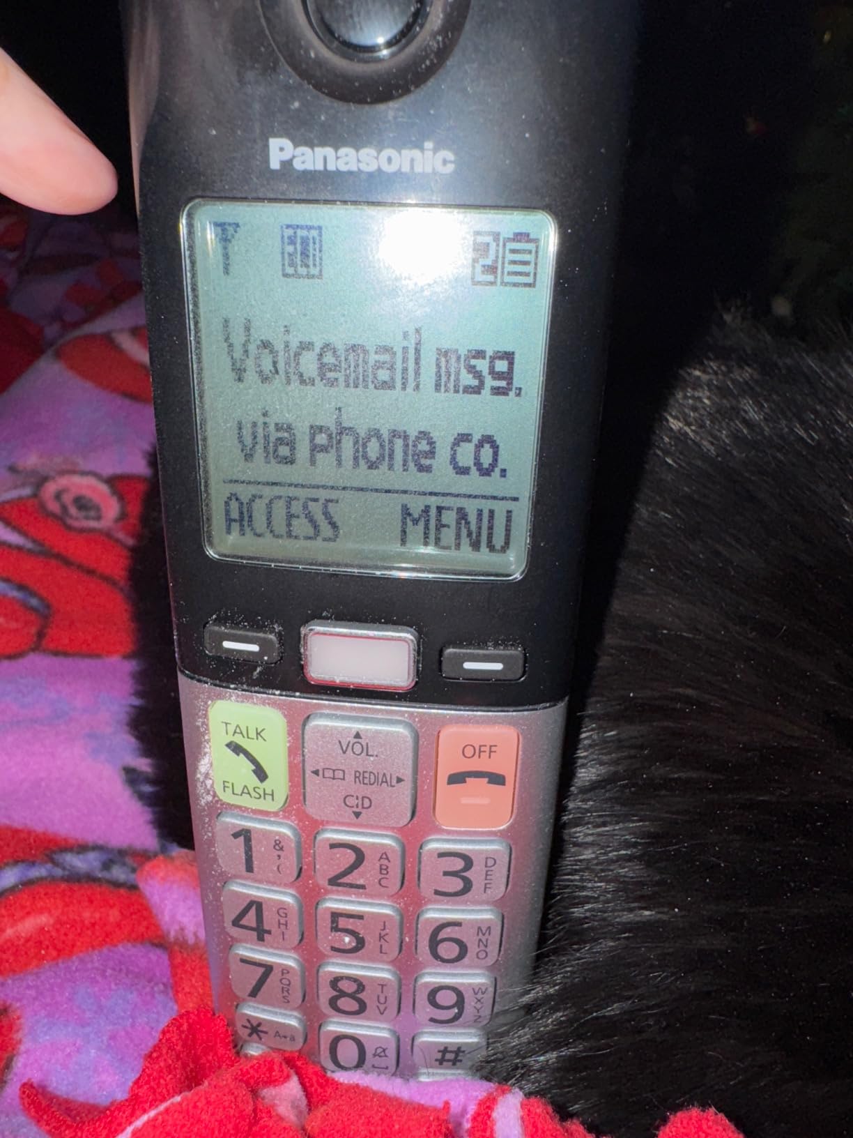 Panasonic Cordless Phone, Easy to Use with Large Display & Big Buttons, Flashing Favorites Key, Flashlight, Call Block, Volume Boost, Talking Caller ID, House Phones, 2 Cordless Handsets - KX-TGU432B customer photo 2