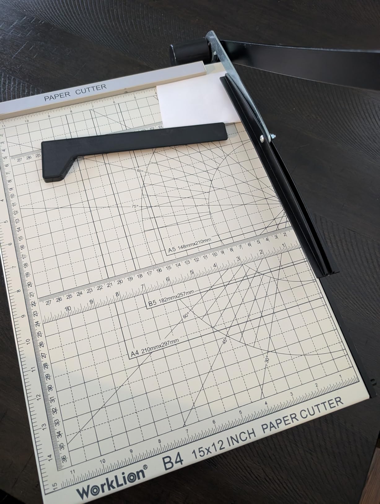 WORKLION Guillotine Paper Cutter A4 - Heavy Duty Paper Trimmer with Safety Guard,15 Sheets Capacity, Precision Guillotine Cutter for Cutting Paper, Card,Photos,Vinyl and More with Ease. customer photo 2