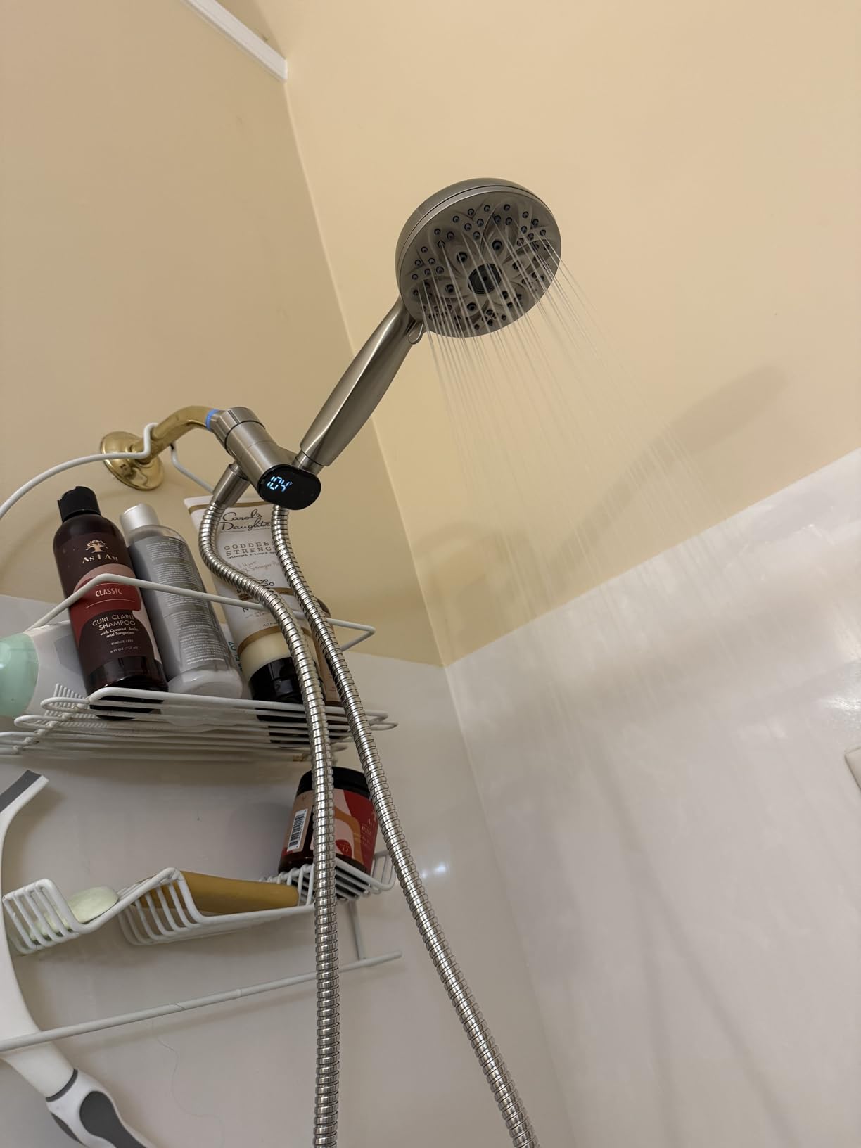 JDO Handheld Shower Head with LED Display Temperature -High Flow Showerhead with 6 Different Shower Modes - Easy-to-Clean Functions - Shower Hose Shower Holder Included customer photo 1