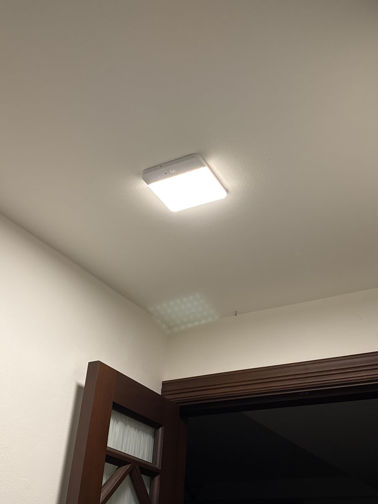 FULEN Motion Sensor Ceiling Light Fixture, Cordless Closet Light Battery Operated, Rechargeable Magnetic Mount LED Shower Light for Bathroom,Stairs,Garage,Hallway,3 Color Temperatures,Remote Control customer photo 2