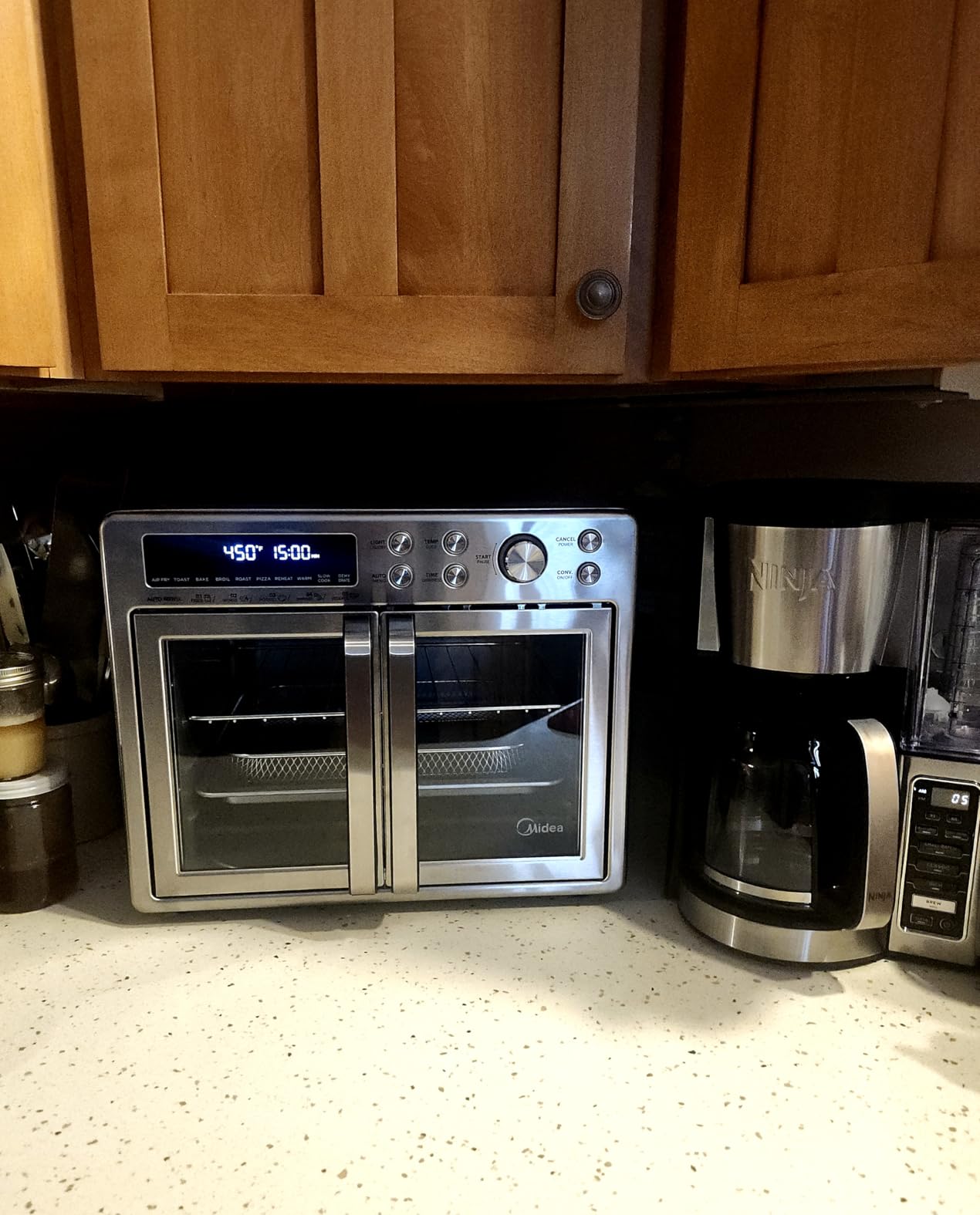 Midea Flexify French Door Toaster Oven Air Fryer Combo, 26.4 QT, Extra Large Air Fryer Countertop Oven 10-in-1 Combo, 25% Faster Cooking and 90% Less Oil, Stainless Steel customer photo 2