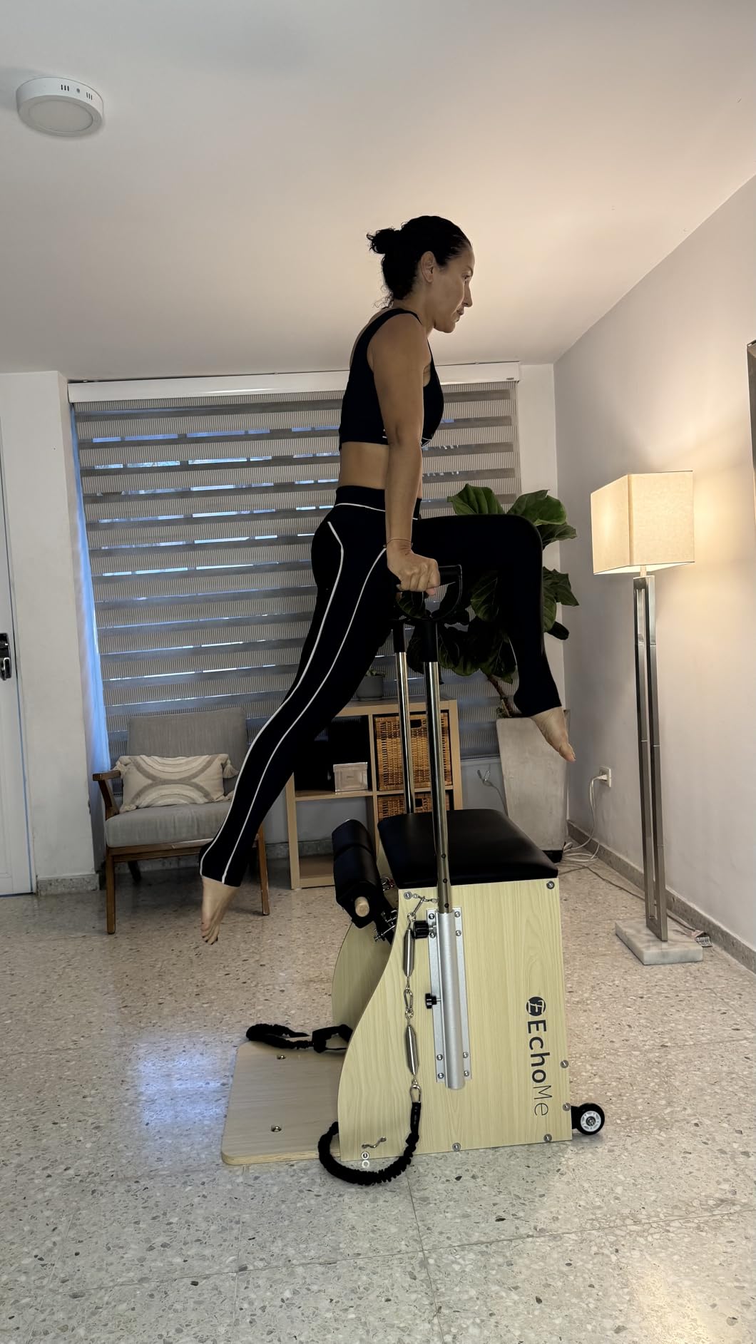 EchoMe Plates Combo Chair with Handles, Split-Pedal Stability Pilates Chair,Yoga Fitness Trainer, Pilates Reformer Machine for Home and Studio Use customer photo 2