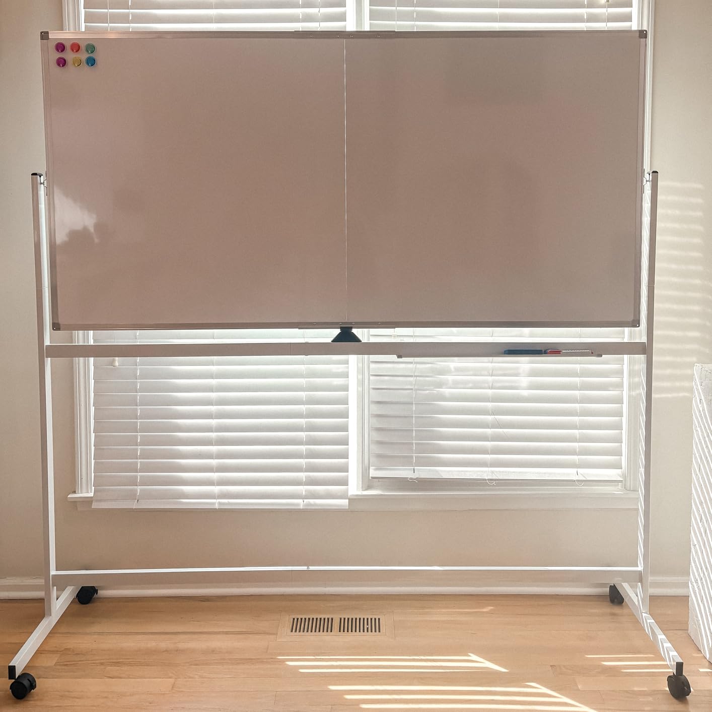 Large Rolling Whiteboard on Wheels, 48