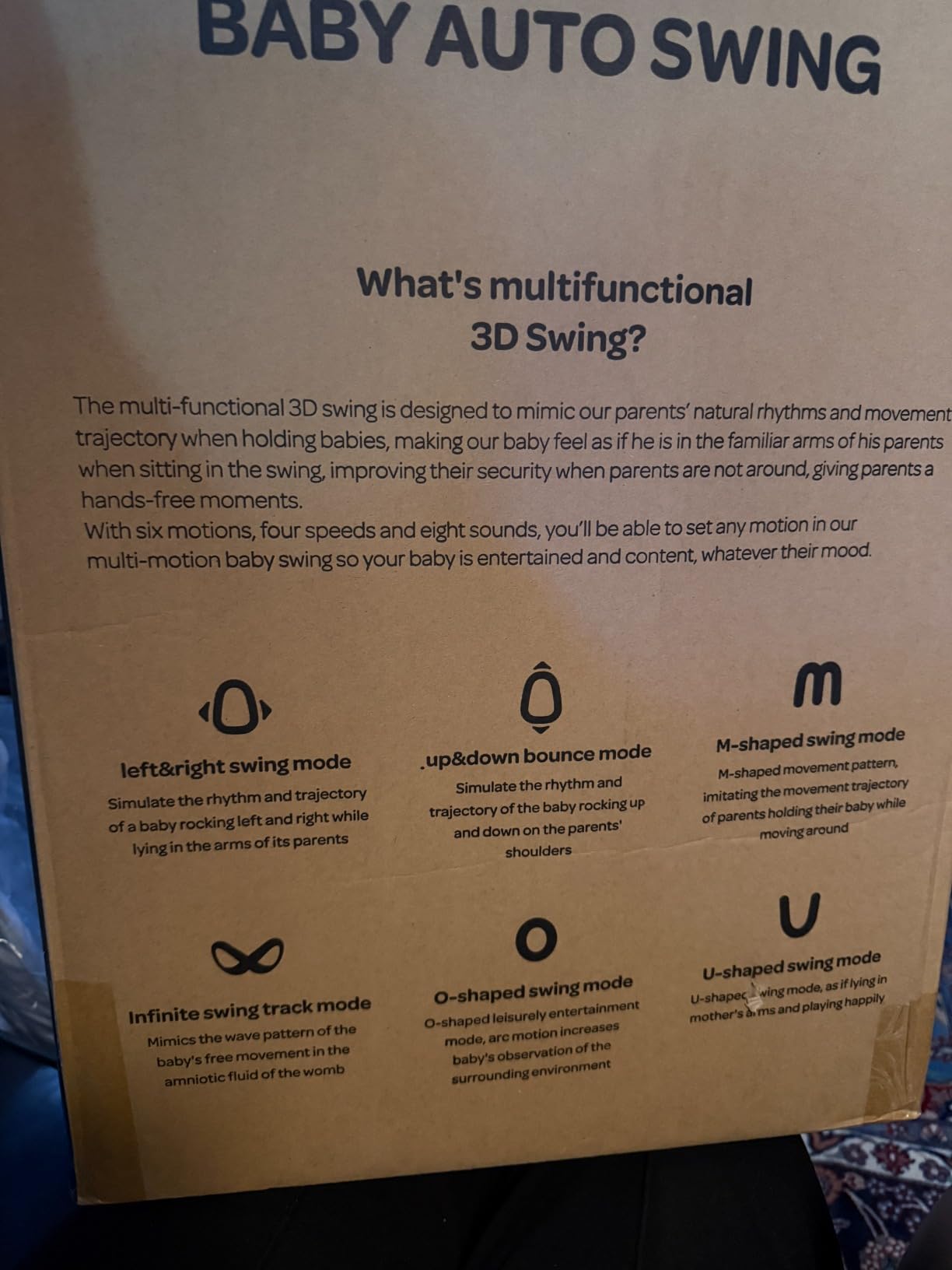 Momcozy CocoSway Electric Baby Swing for Infant, 180° Rotating Seat, 6 Parent-Like Sway Motions & 4 Speeds, Quiet Soothing, Remote Control, Machine-Washable Cover, Grey customer photo 2