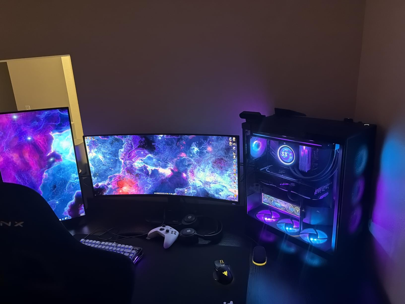 NZXT F360 RGB Core - 360mm Single-Frame Fan Unit with 3 x 120mm RGB Fans - Speed & Lighting Control - High Static Pressure & Airflow - Fluid Dynamic Bearings - 8 aRGB LEDs Per Fan - Black customer photo 2