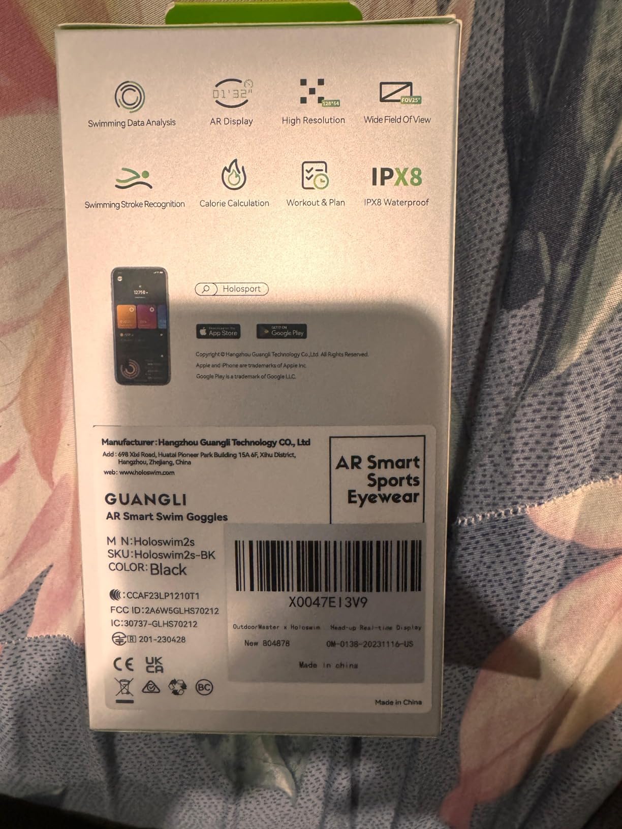 OutdoorMaster x Holoswim AR Smart Swim Goggles, Anti-fog Swimming Goggles with Fitness Tracker, Head-up Real-time Display customer photo 1