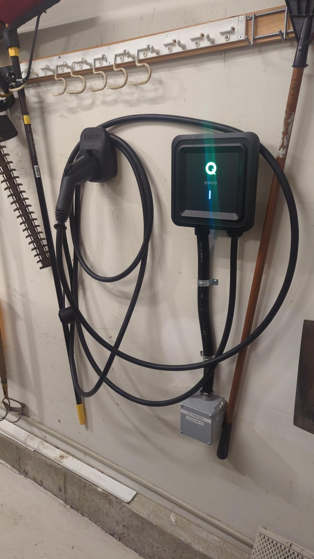 EVIQO Level 2 EV Charger 48 Amp HARDWIRED - 11.5kW, 240V, Wall EV Charger Level 2, J1772 (non-Tesla), 25ft Cable, Enhanced WiFi Smart App - Weatherproof Indoor/Outdoor (IP66,NEMA 4), UL, ETL Certified customer photo 2