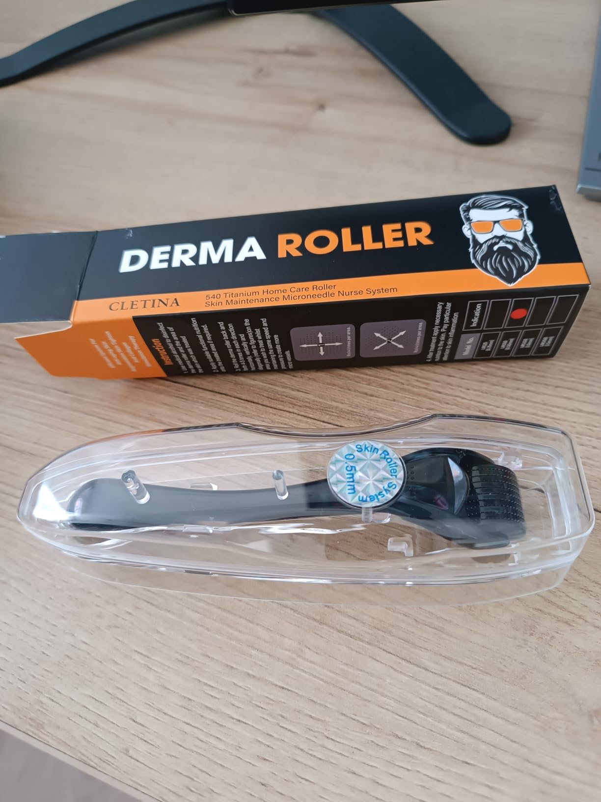 540 Titanium Derma Roller - Microneedle Micro Needle Roller for Men and Women Home Use - Microneedling Roller Microneedle Skin Care Tool A8 customer photo 1