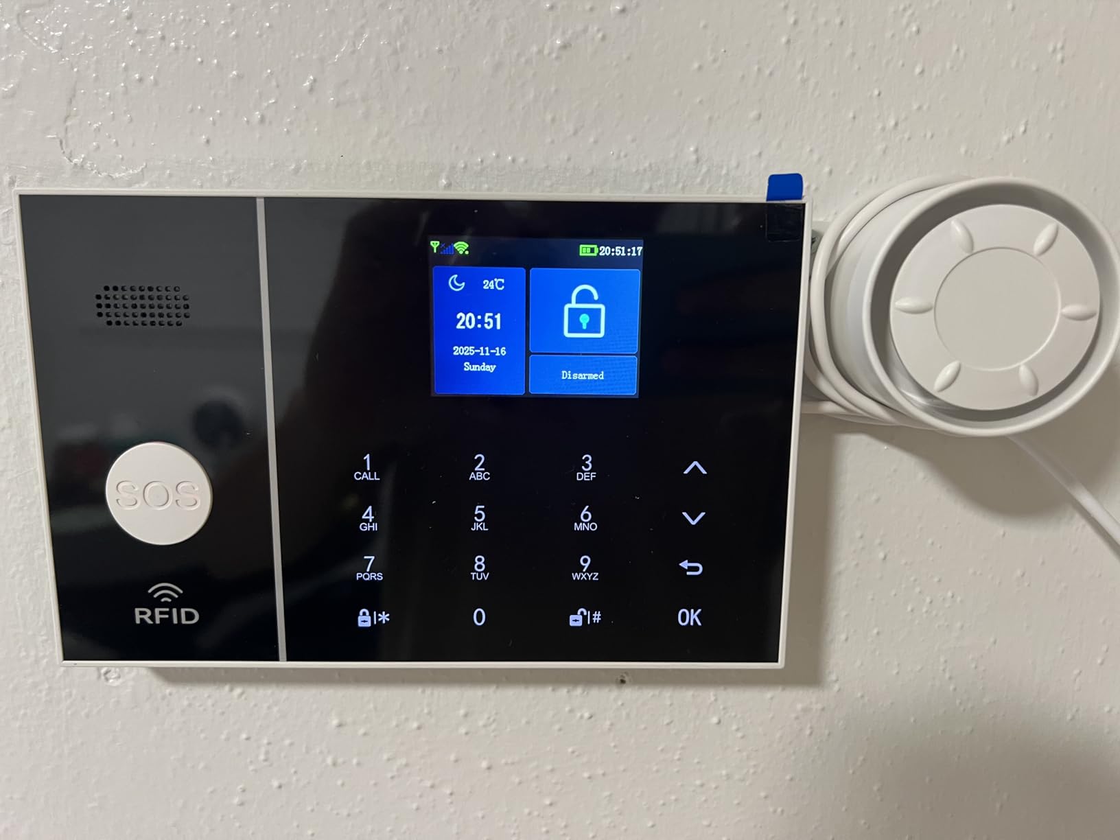 YBJ Alarm System for Home Security, 16-Piece Kit - Home Security System, Expandable, Easy Setup, Mobile App Control, 24/7 Professional Monitoring, Alexa and Google Assistant Compatible customer photo 1